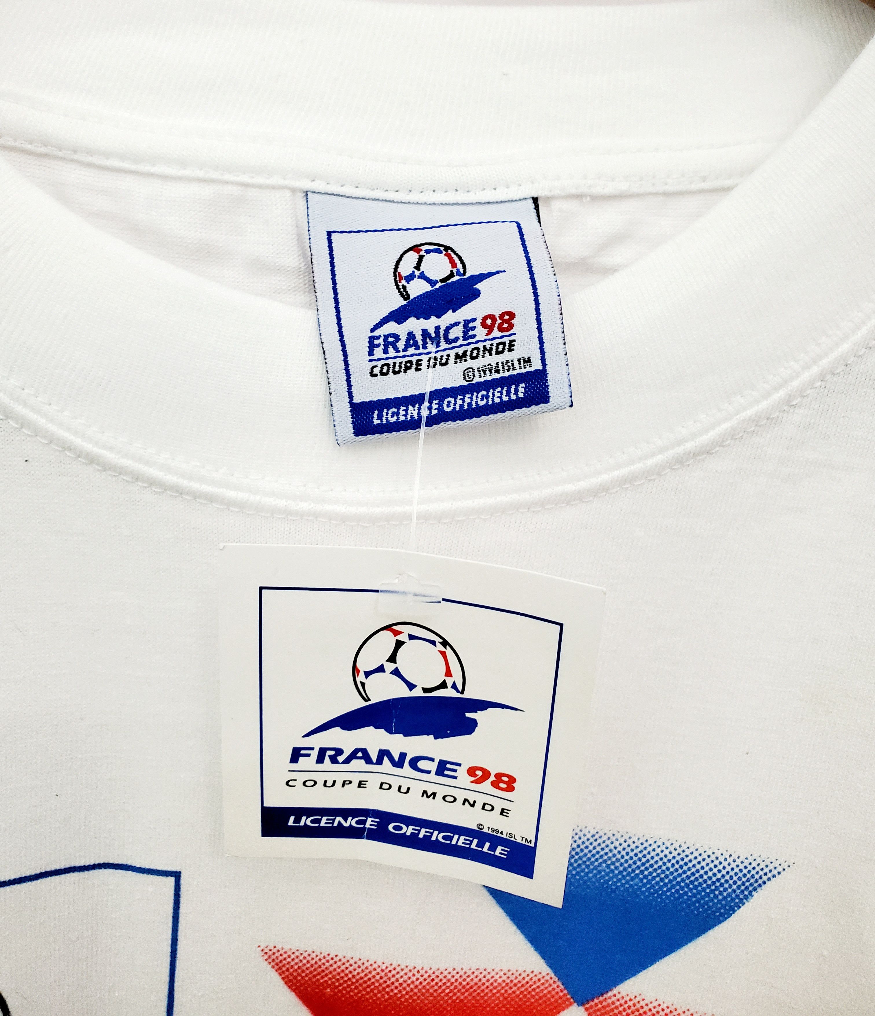 UEFA Vintage FRANCE 98 ENGLAND FOOTBALL SOCCER T SHIRTS Xl Size US XL / EU 56 / 4 - 4 Thumbnail