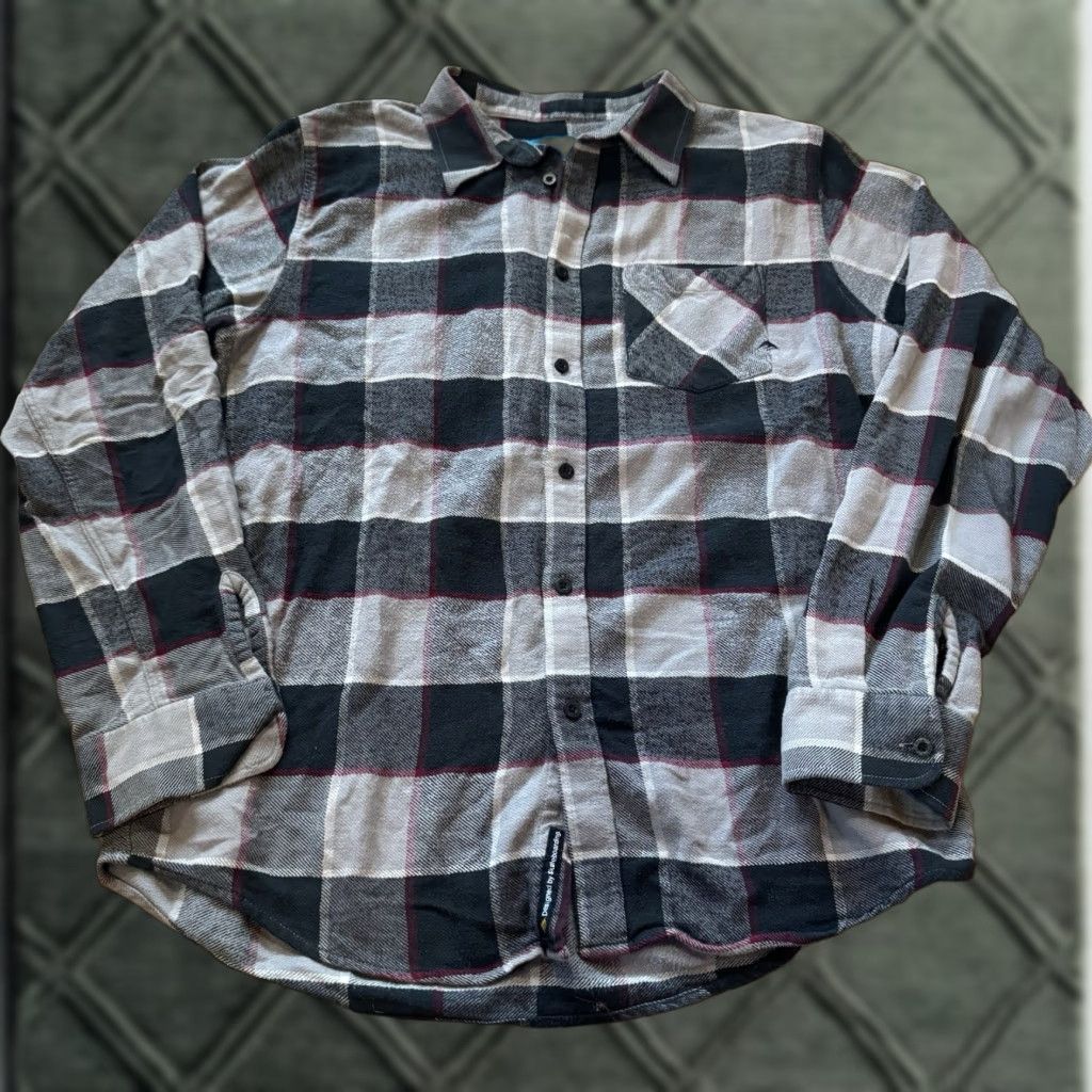 Emerica VINTAGE Emerica HSU Late Nights Skateboarding Flannel Button Up Shirt Mens L Gray Plaid Night Size US L / EU 52-54 / 3 - 1 Thumbnail