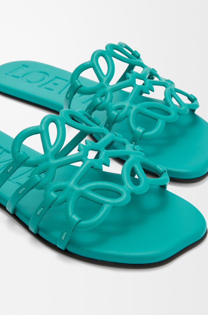 Loewe o1in1g0426 Petal Anagram Slides in Turquoise Size US 7 / IT 37 - 5 Thumbnail