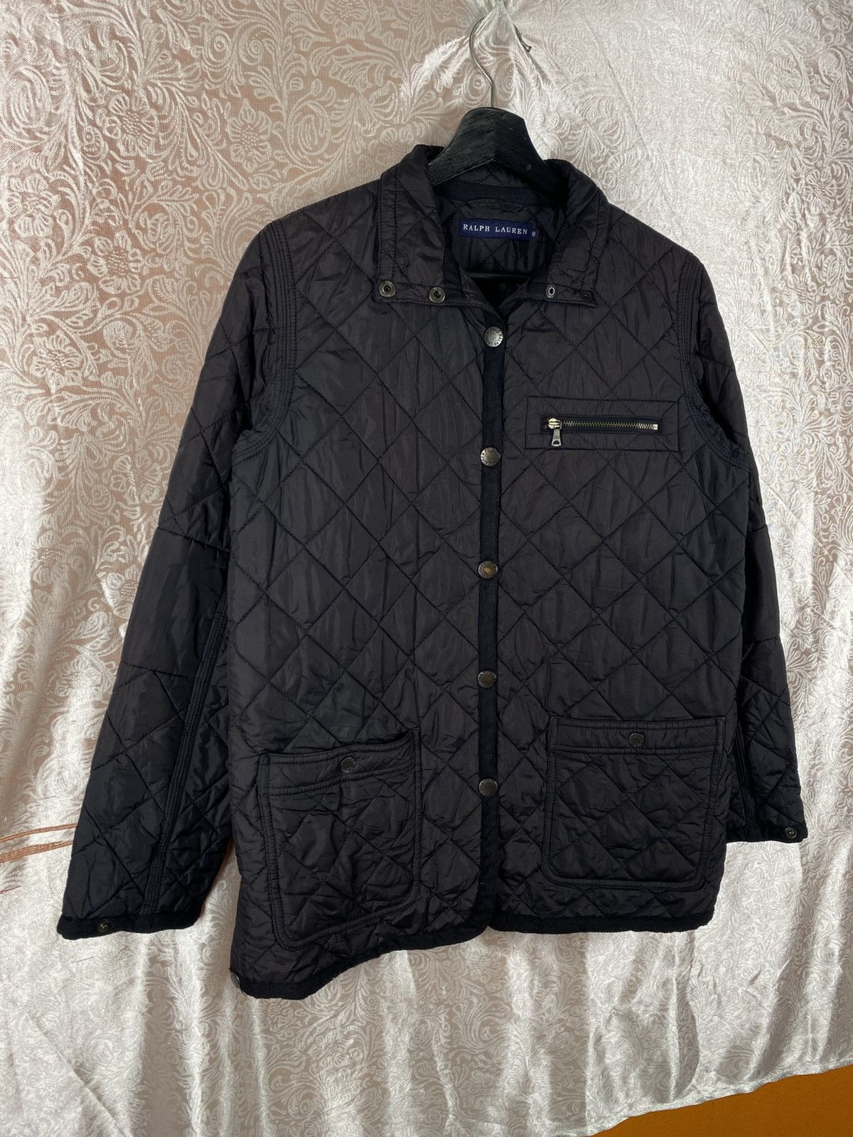 Ralph Lauren Vintage Ralph Lauren Navy Quilted Jacket Diamond Stitch Size M / US 6-8 / IT 42-44 - 5 Thumbnail