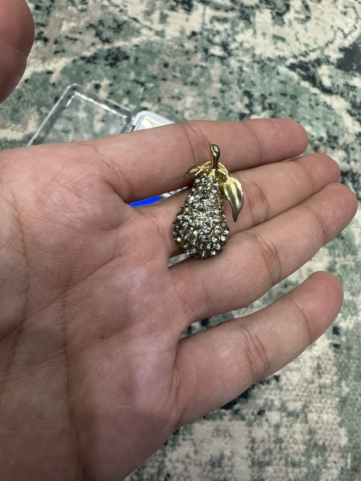 Jewelry LEDA PEAR SHAPED RHINESTONE PIN Size ONE SIZE - 6 Thumbnail