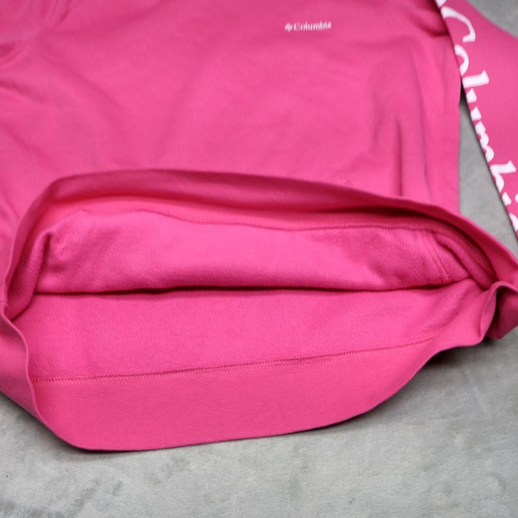 Pinko Columbia Womens XL Pink Hoodie Fleece Pullover Sweatshirt Trek Graphic Sleeve Size XL / US 12-14 / IT 48-50 - 7 Thumbnail