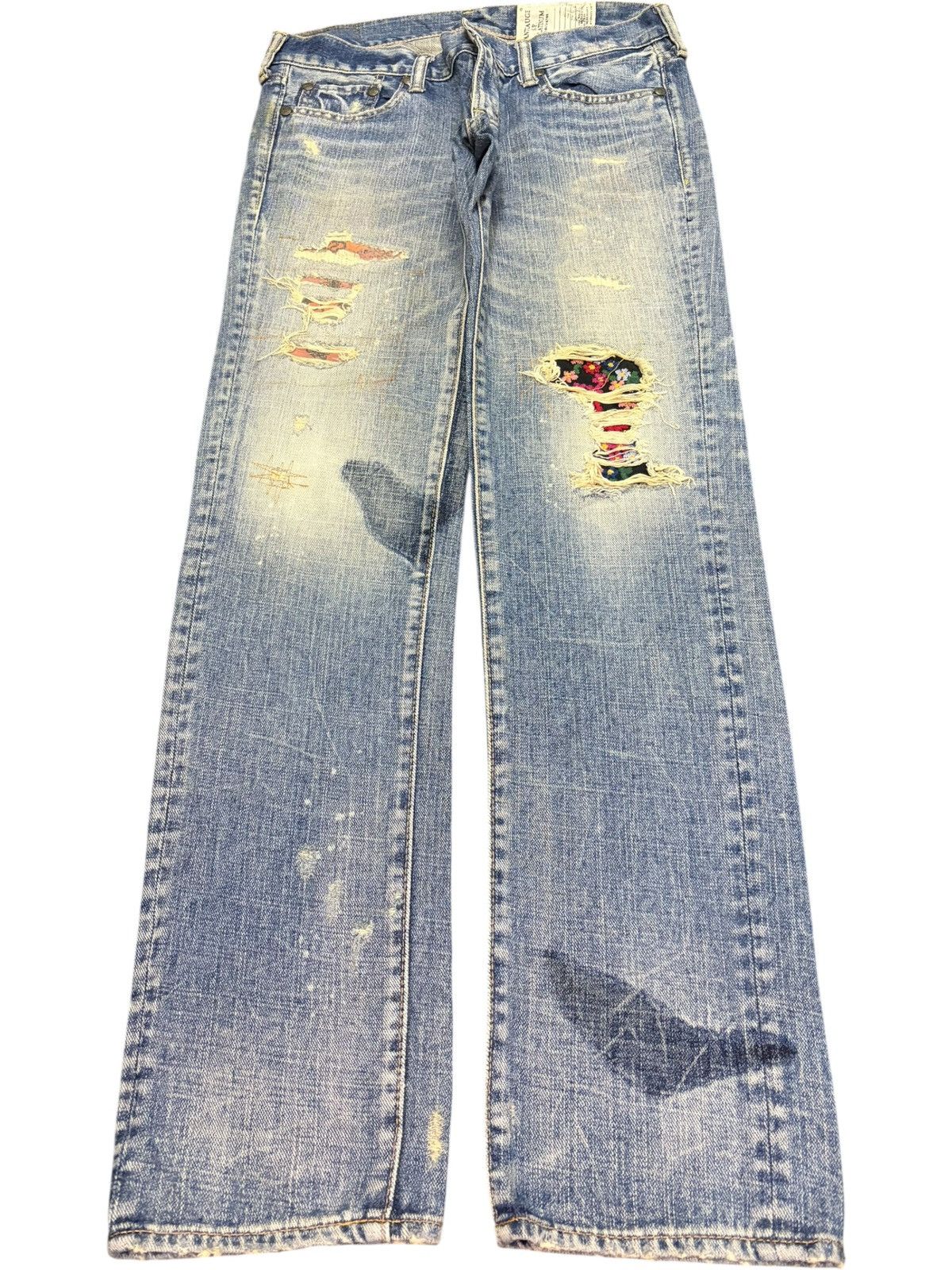 Ksubi Vintage Antgauge Bleached Patched Distressed Jeans Size 30" / US 8 / IT 44 - 1 Thumbnail