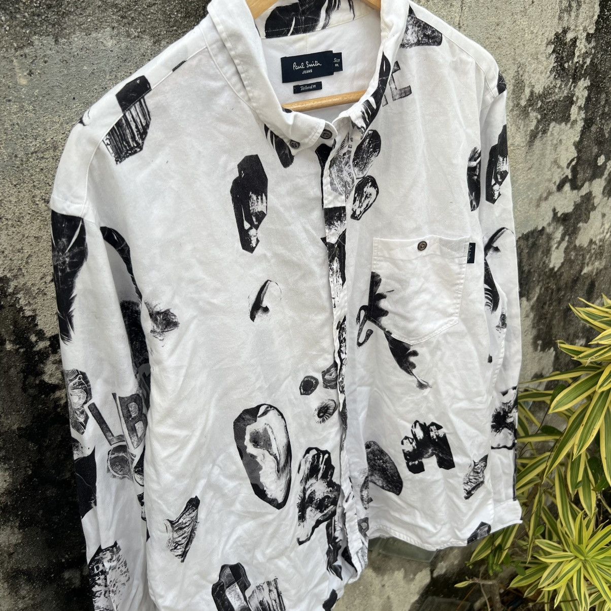 Paul Smith “PAUL SMITH” BUTTON UP OVERPRINT SHIRT Size US XXL / EU 58 / 5 - 2 Thumbnail