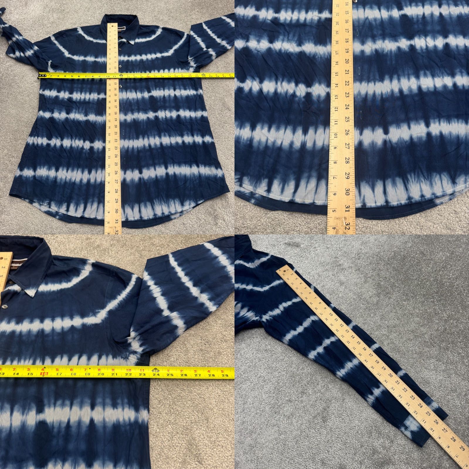 Michael Kors VINTAGE Michael Kors Button-Up Shirt Mens Large Tie-Dye Cotton Long Sleeve Casual Autumn Spring Summer Mens Size US L / EU 52-54 / 3 - 8 Thumbnail