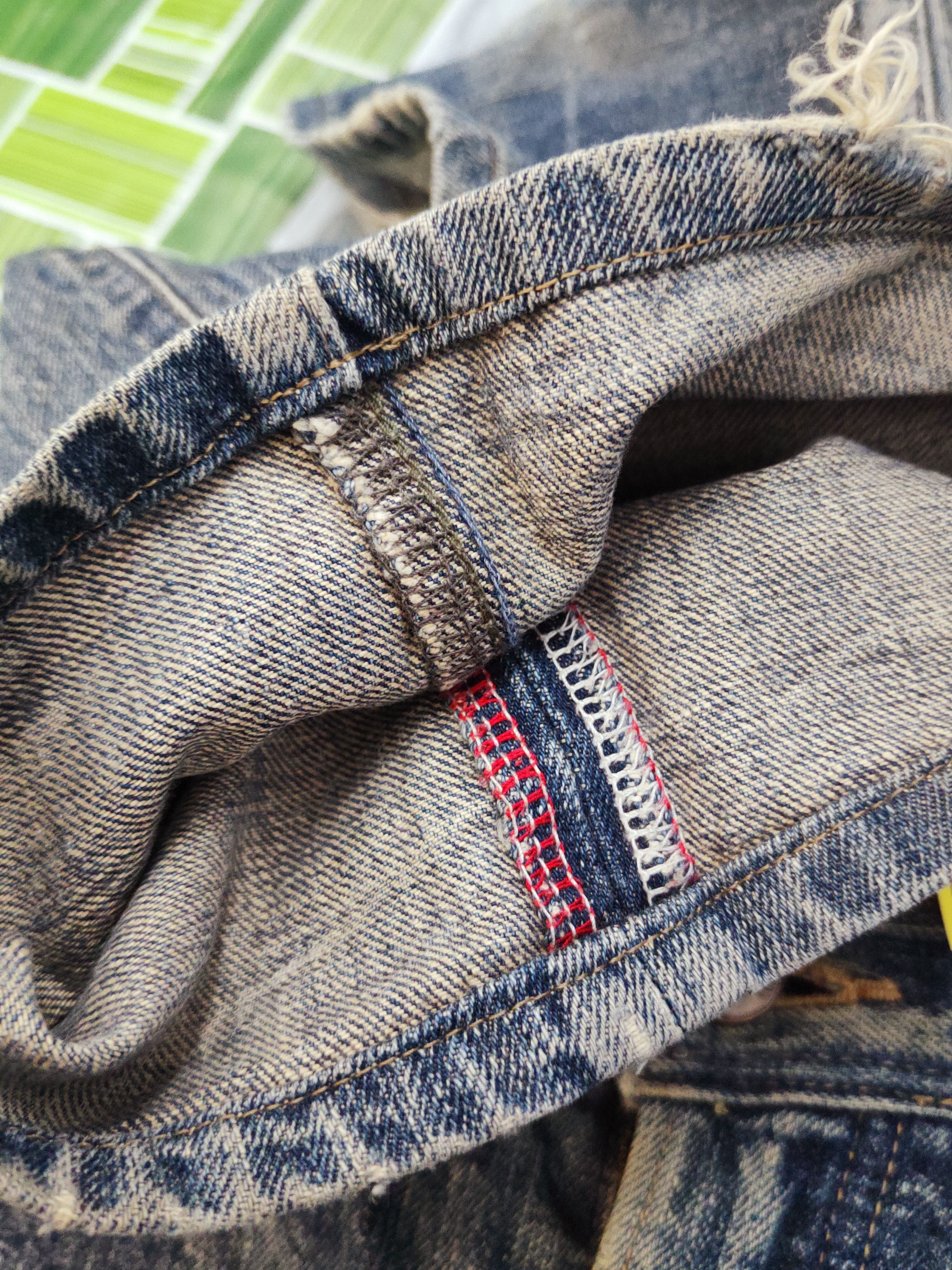 Japanese Brand Denim Craft Blue Distressed Ripped Jeans #W218 Size US 34 / EU 50 - 13 Thumbnail