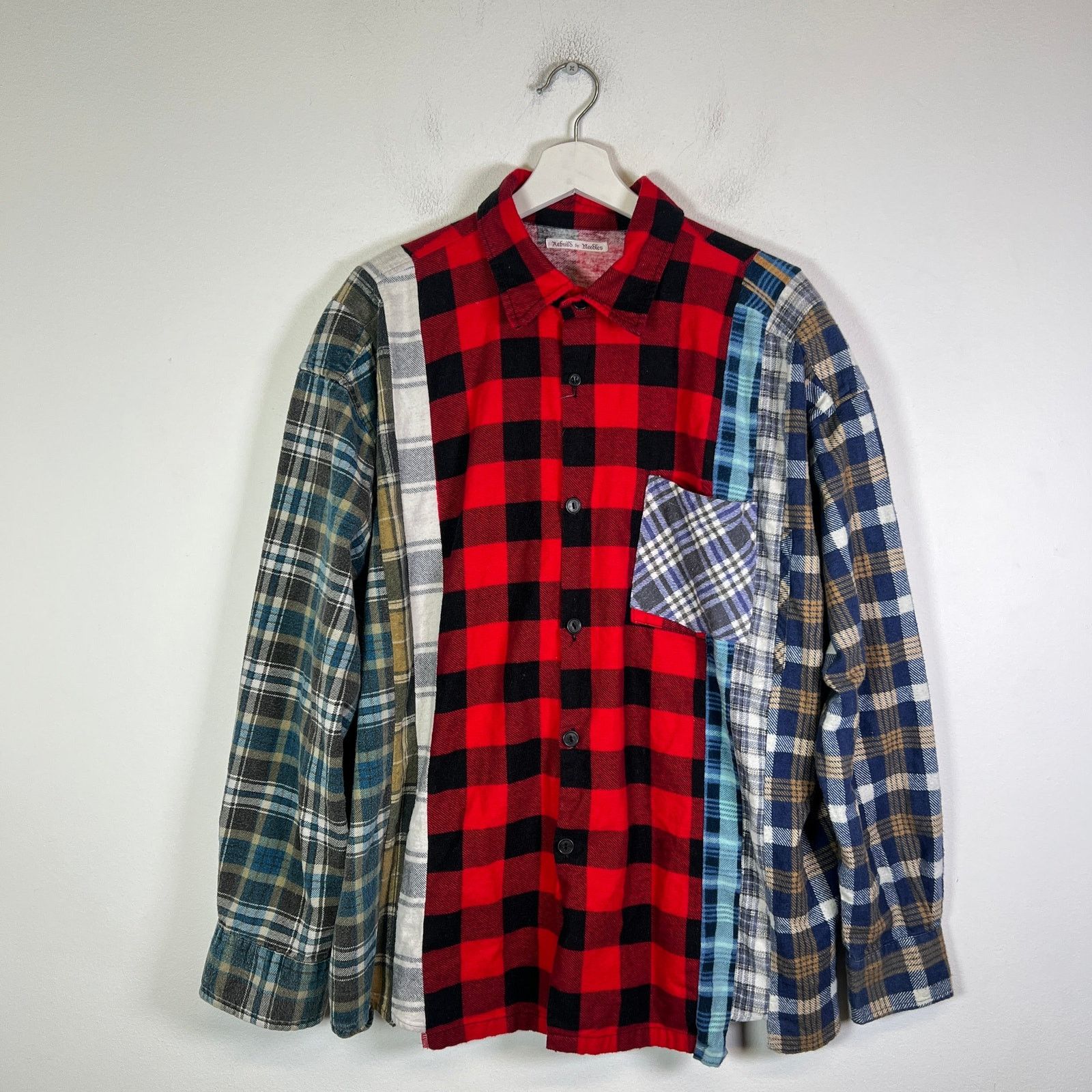 Needles Rebuild 7 Cuts Wide Flannel Shirt Size XL