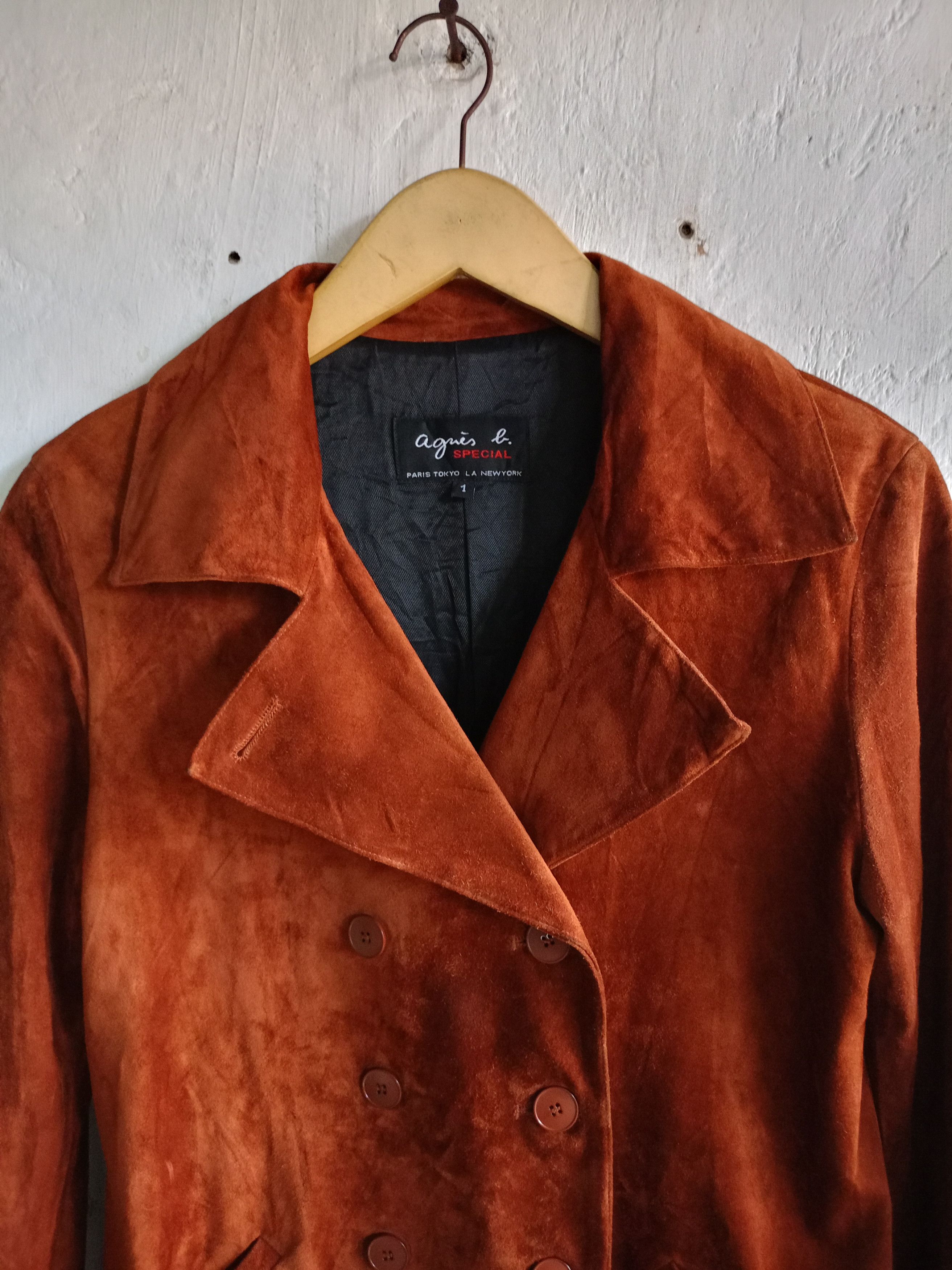 agnes b. agnes b coats suede leather jacket Size S / US 4 / IT 40 - 2 Thumbnail