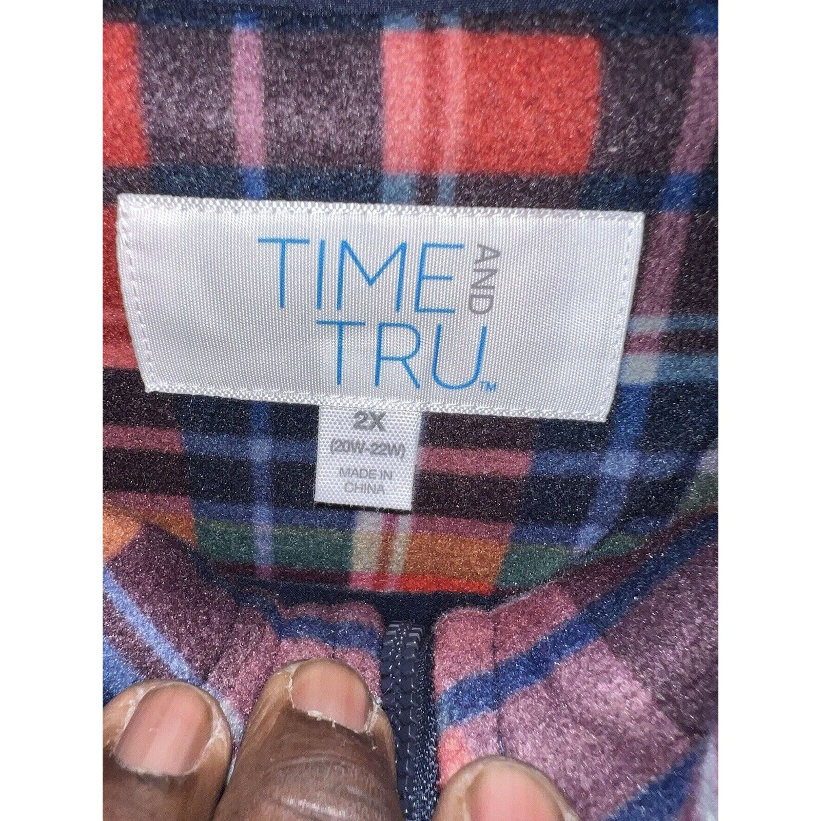 Other Time & Tru Parka Coat Plaid Jacket Women's XL Hooded Toggle Size XL / US 12-14 / IT 48-50 - 4 Thumbnail