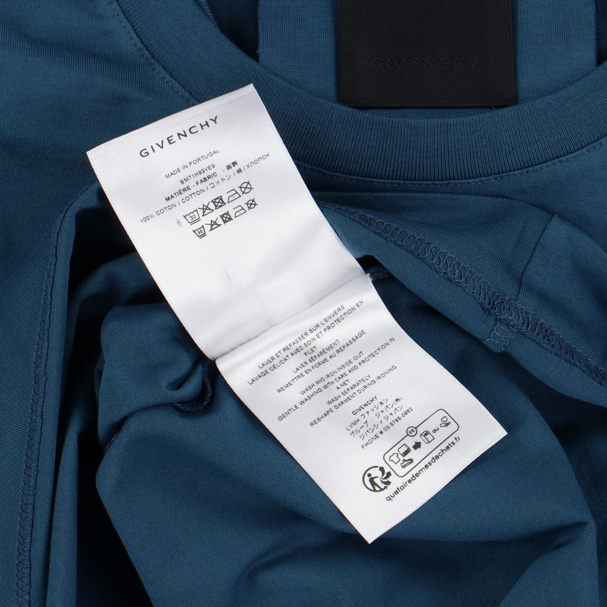 Givenchy Blue Layered Embroidered Multi Logo T-Shirt Size US L / EU 52-54 / 3 - 7 Thumbnail