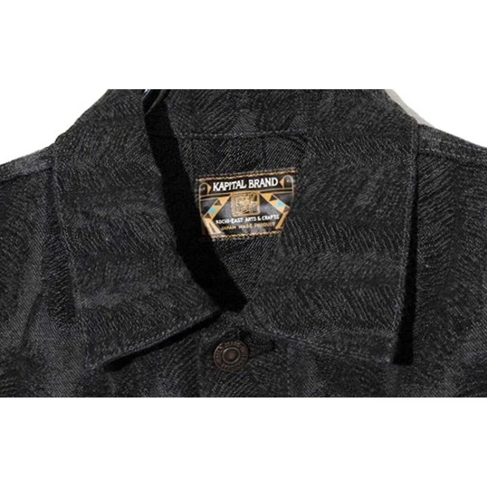 Kapital KAPITAL Denim JACKET Size 5 Black Cotton 12oz MAGPIE 3rd Excellent Condition Size US S / EU 44-46 / 1 - 3 Thumbnail