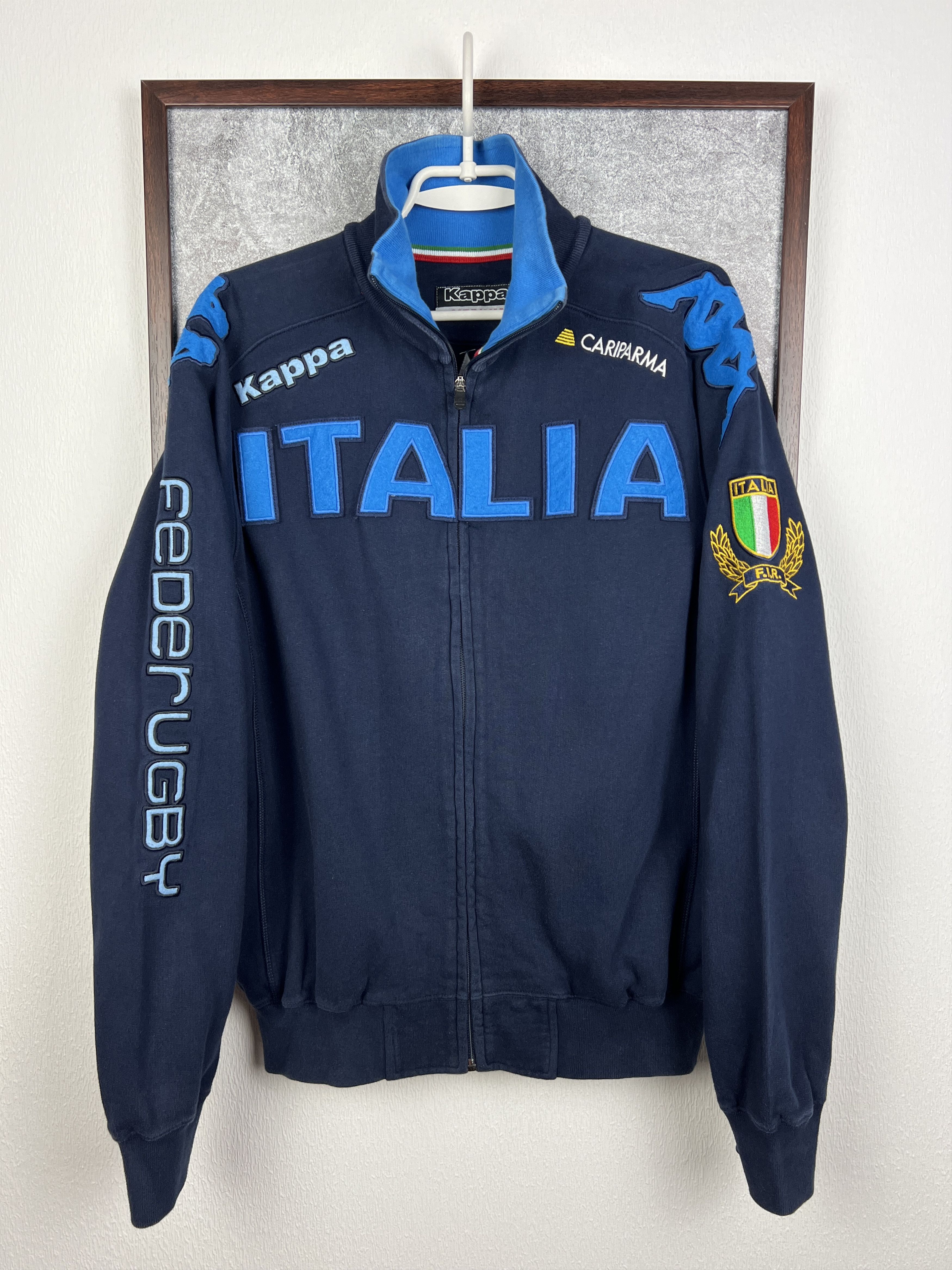 Kappa Vintage Italy Rugby Union Jacket Track Top National Rare Size US M / EU 48-50 / 2 - 1 Thumbnail