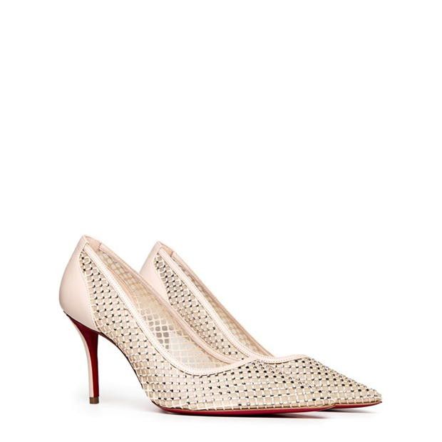 Christian Louboutin Apostropha Mesh Strass 80mm Pumps Size US 8 / IT 38 - 4 Thumbnail