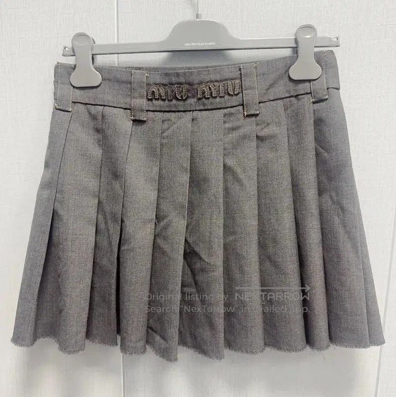 Miu Miu Miu Miu Grey Cotton Women's Skirt . Size 23" - 1 Thumbnail