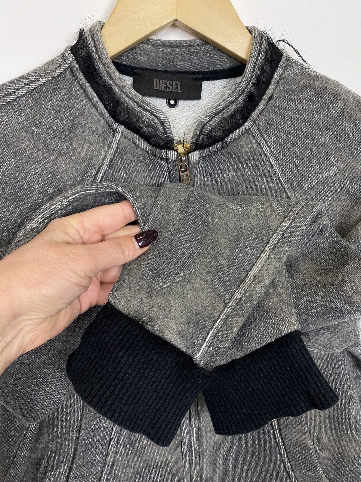 Hysteric Glamour Diesel Y2K Avant Garde Zip Up Jacket Washed Gray Streetwear Size L / US 10 / IT 46 - 4 Thumbnail