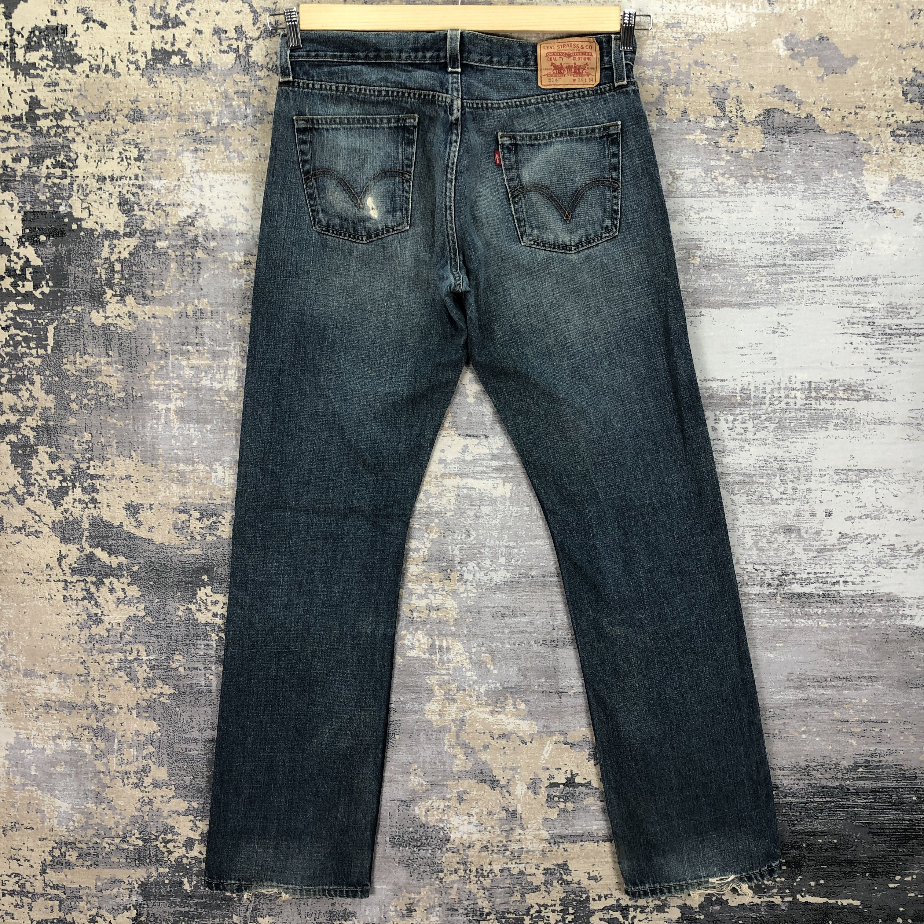 Levi's Vintage Y2K Levis 514 Faded Jeans Levi's Light Wash Denim Size US 34 / EU 50 - 2 Thumbnail