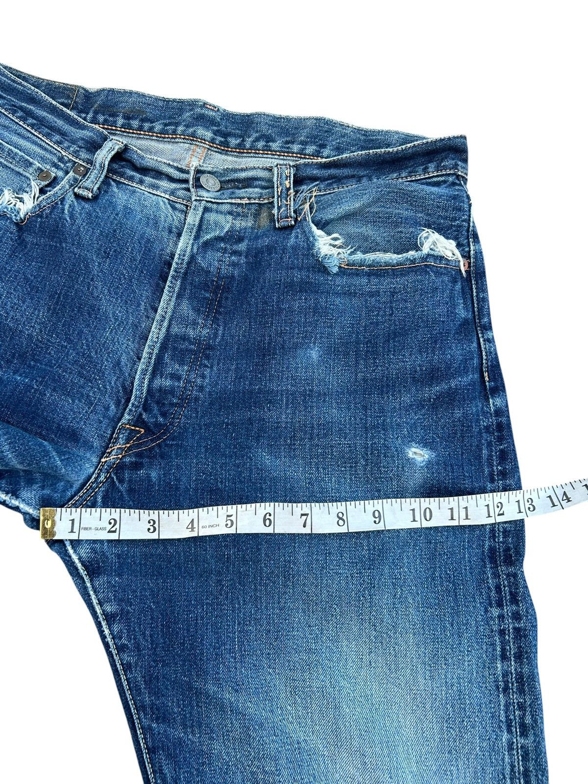 Kapital KAPITAL KIRO HIRATA SELVEDGE DISTRESSED DENIM JEANS Size US 34 / EU 50 - 21 Thumbnail