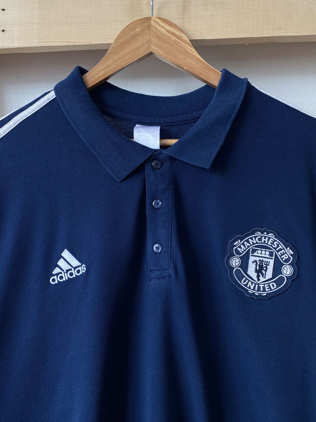 Adidas Adidas 2018/19 Manchester United Polo Shirt Size US XL / EU 56 / 4 - 3 Thumbnail