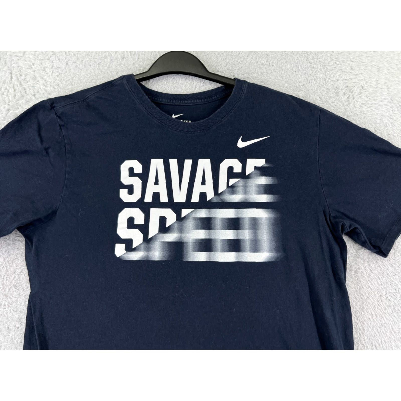 Nike Nike Shirt Mens Large Blue Running Jogging Savage Speed Short Sleeve Crew Neck Size US L / EU 52-54 / 3 - 5 Thumbnail