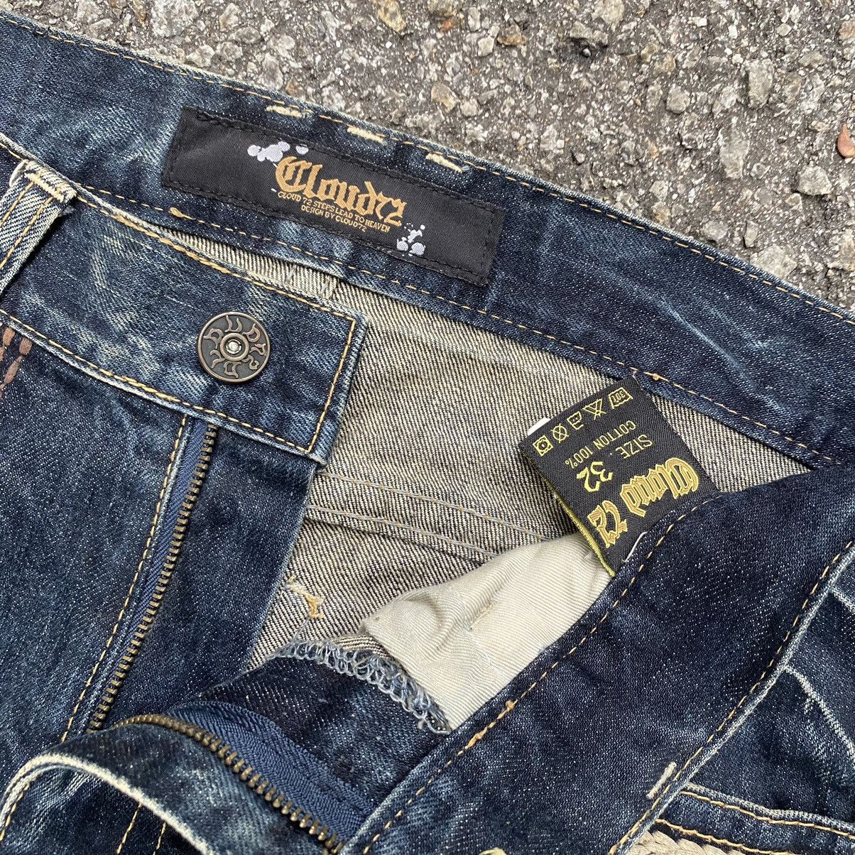 Hysteric Glamour Skull Affliction Style Cloud72 Jeans Clawmark Faded Denim Size US 32 / EU 48 - 8 Thumbnail