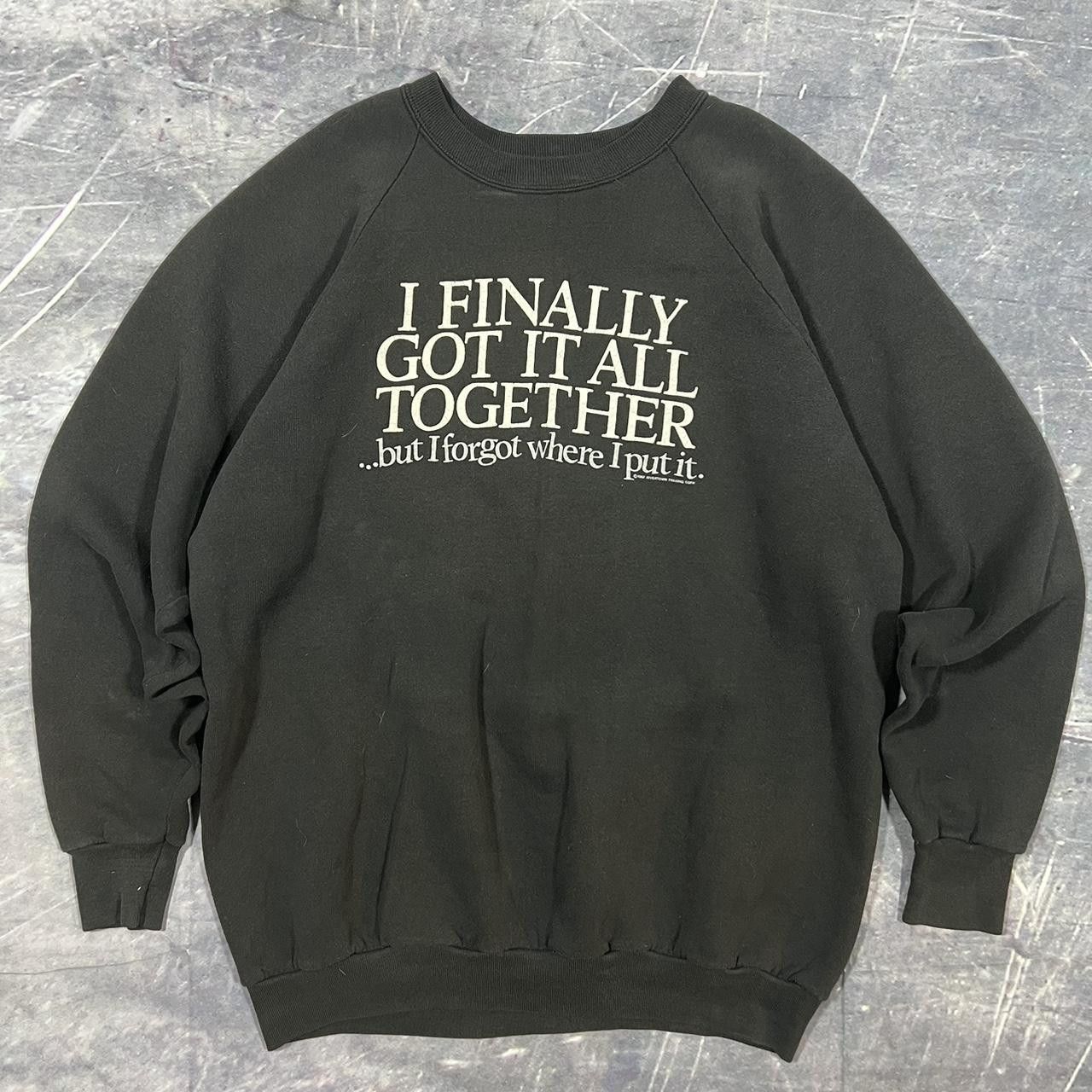 Other VINTAGE BLACK FADED GRAPHIC SWEATER Size US L / EU 52-54 / 3 - 1 Thumbnail