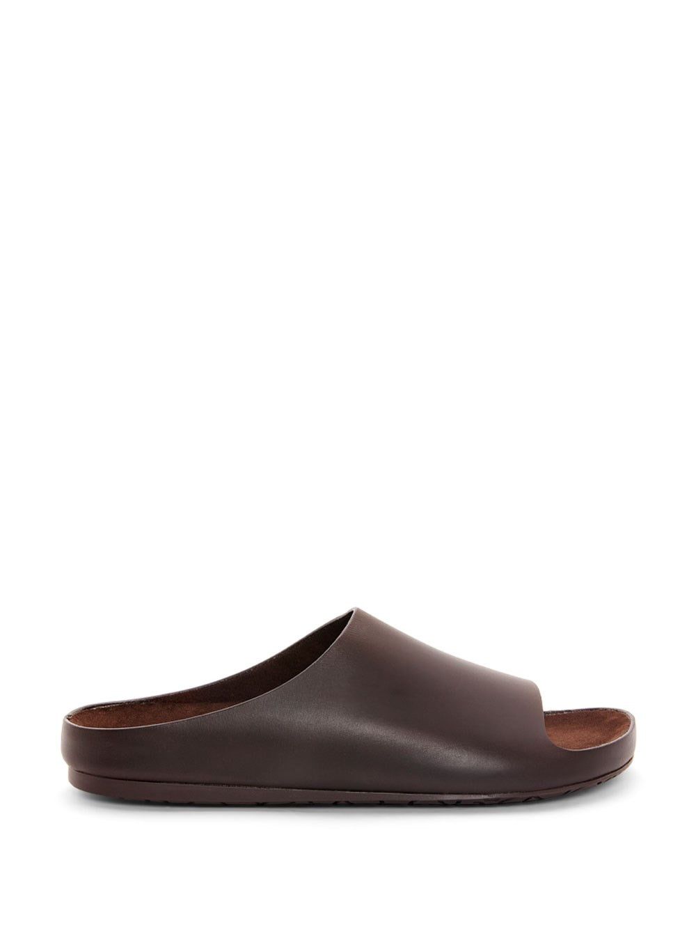 image of Loewe Lago Calfskin Sandals in Brown, Men's (Size 7)