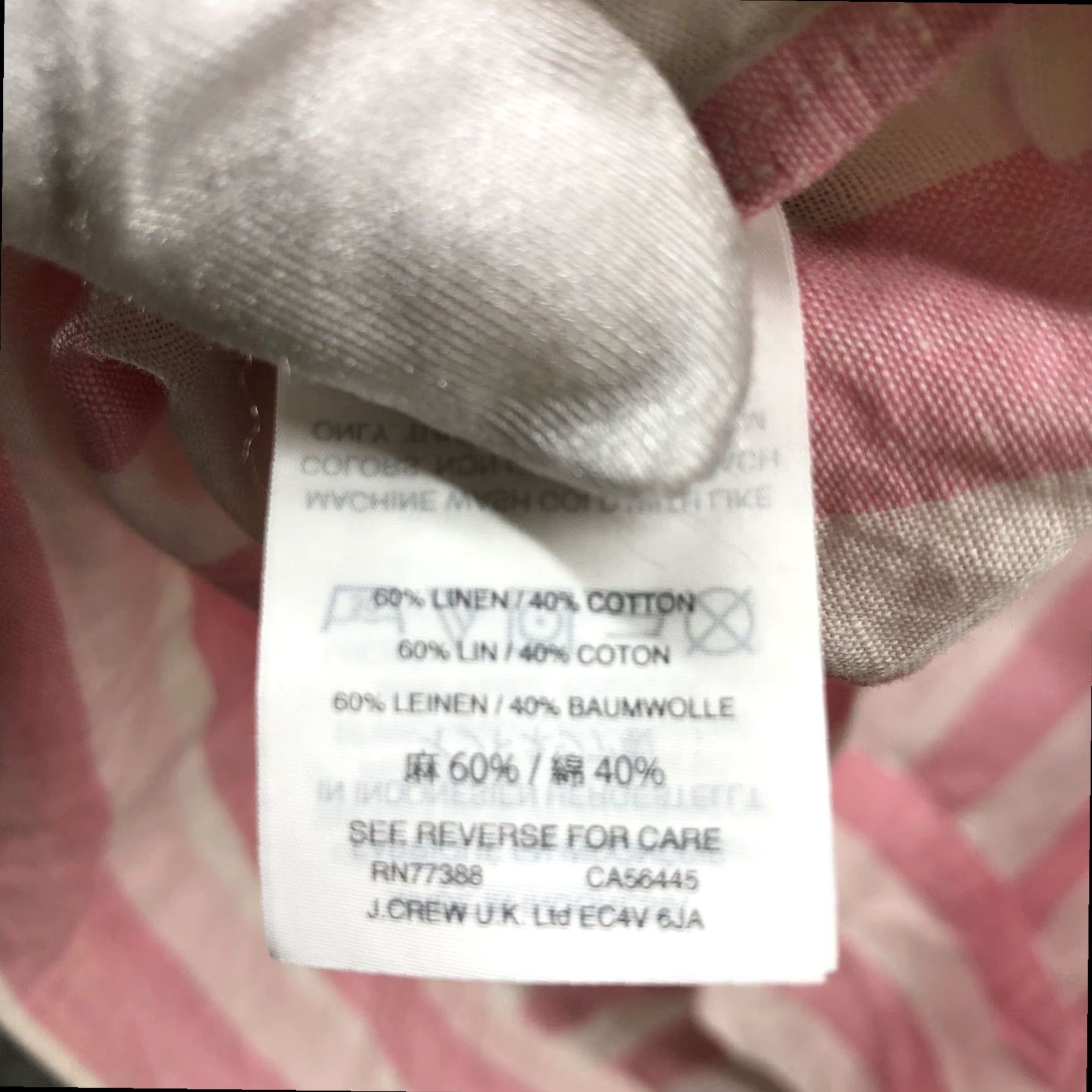 J.Crew J Crew Womens Linen Top Large L Cami Pink White Striped Beachy Spring Summer Size L / US 10 / IT 46 - 6 Thumbnail