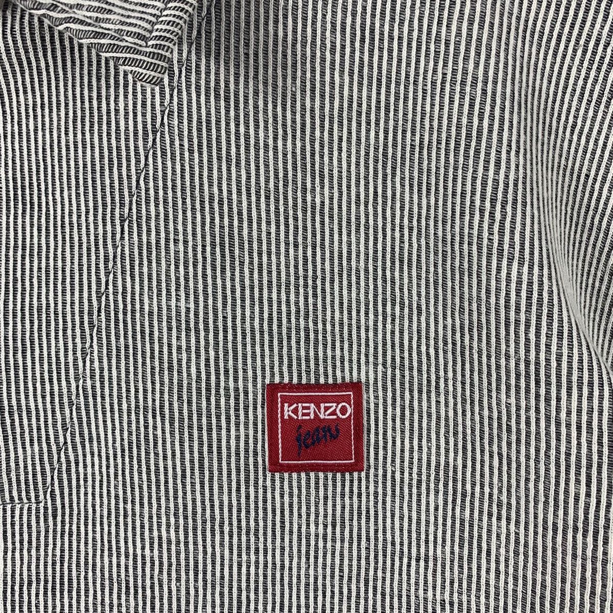 Japanese Brand × Kenzo Vintage KENZO Half zipper stripe polo tee Size US L / EU 52-54 / 3 - 9 Thumbnail