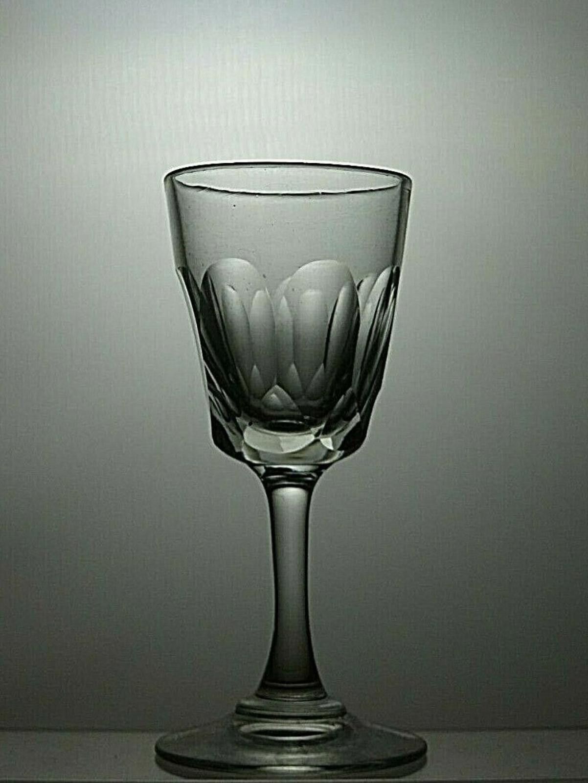 The Unbranded Brand Vintage Lead Crystal Cut Glass Set Of 4 Sherry Glasses Size ONE SIZE - 5 Thumbnail