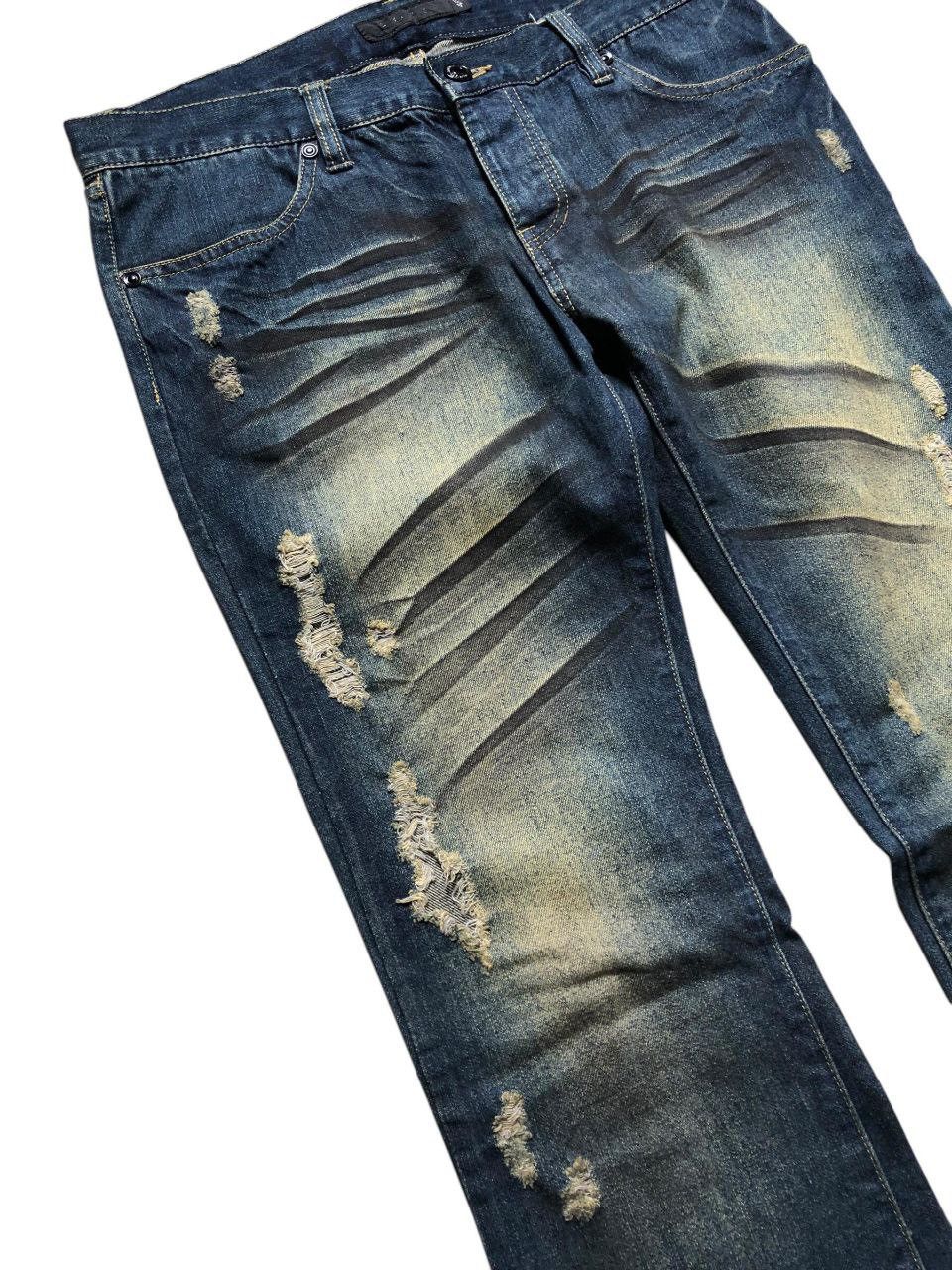 GOSTAR DE FUGA × If Six Was Nine × Le Grande Bleu (L.G.B.) Fuga Distressed Rusty Flare Jeans Size US 33 - 7 Thumbnail