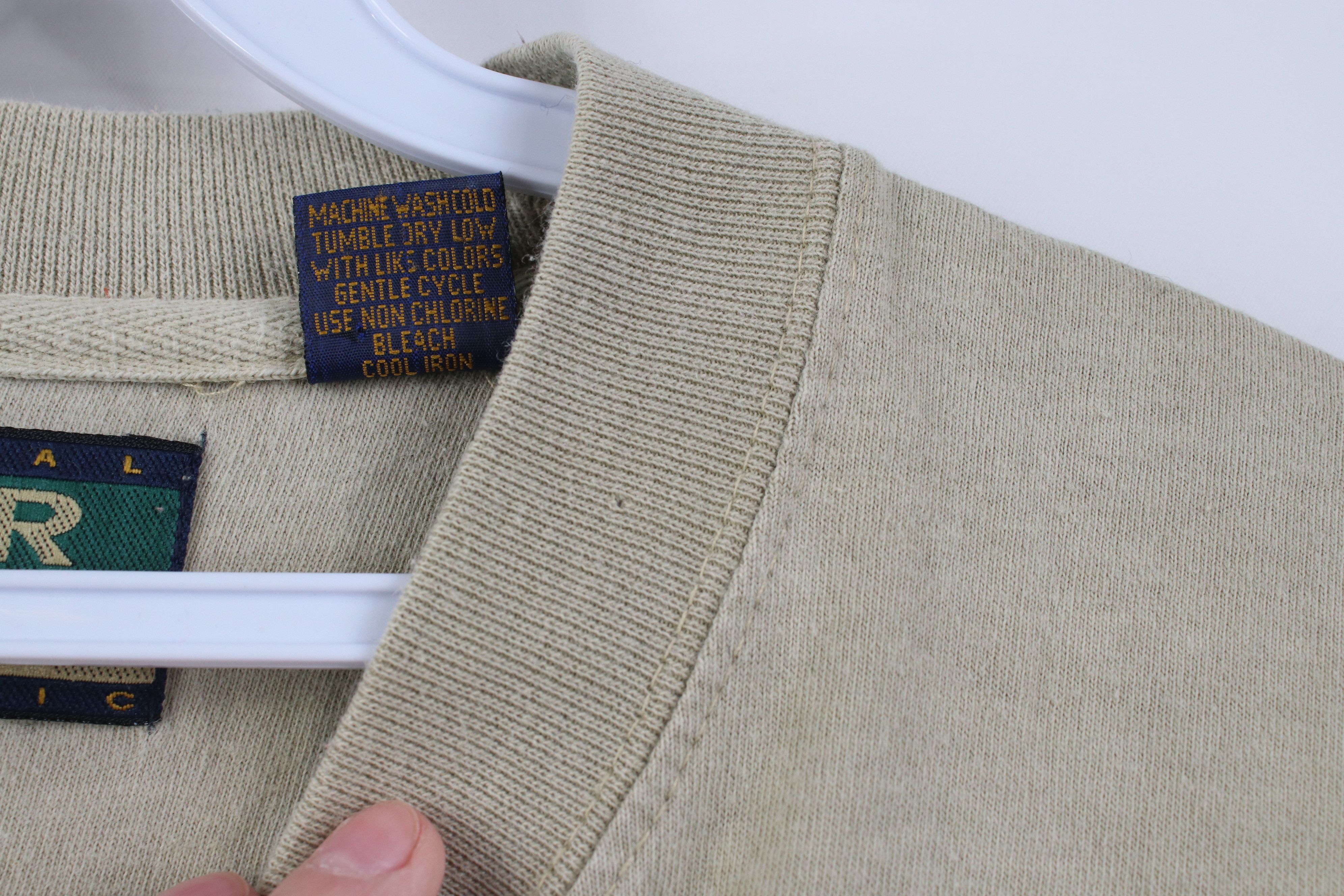 Vintage Vintage 90s Y2K Streetwear Baggy Oversized T-Shirt Beige Size US L / EU 52-54 / 3 - 4 Thumbnail