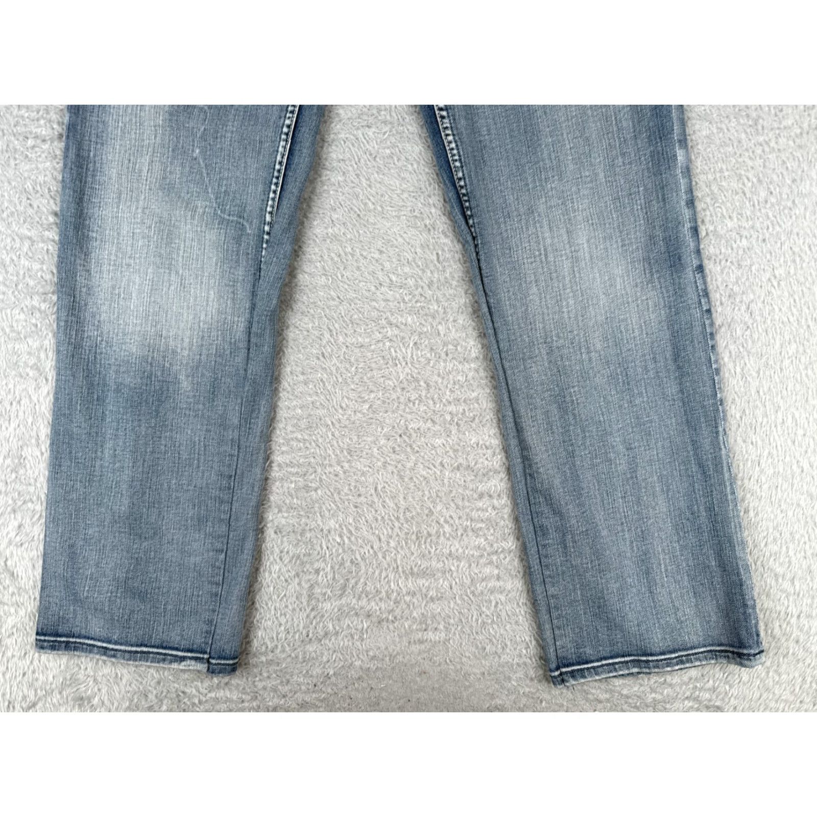 Denime Adiktd Jeans Women 12 Blue Denim Bootcut Distressed Embellished 33x31 Jeans Size 34" / US 12 / IT 48 - 2 Thumbnail