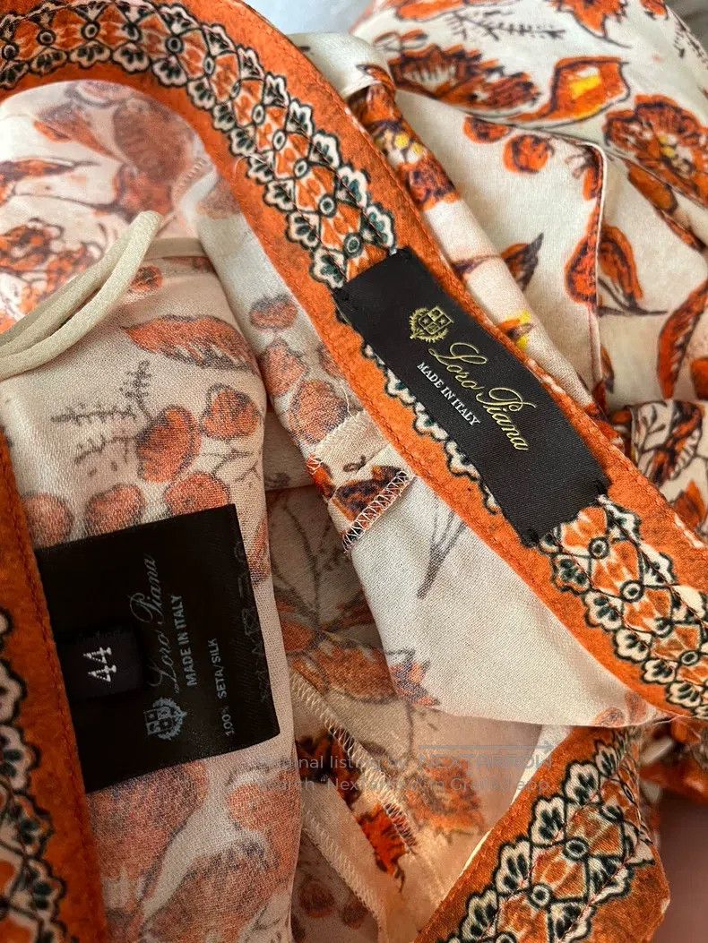 Loro Piana Loro Piana Floral silk trousers Size 28" / US 6 / IT 42 - 6 Thumbnail