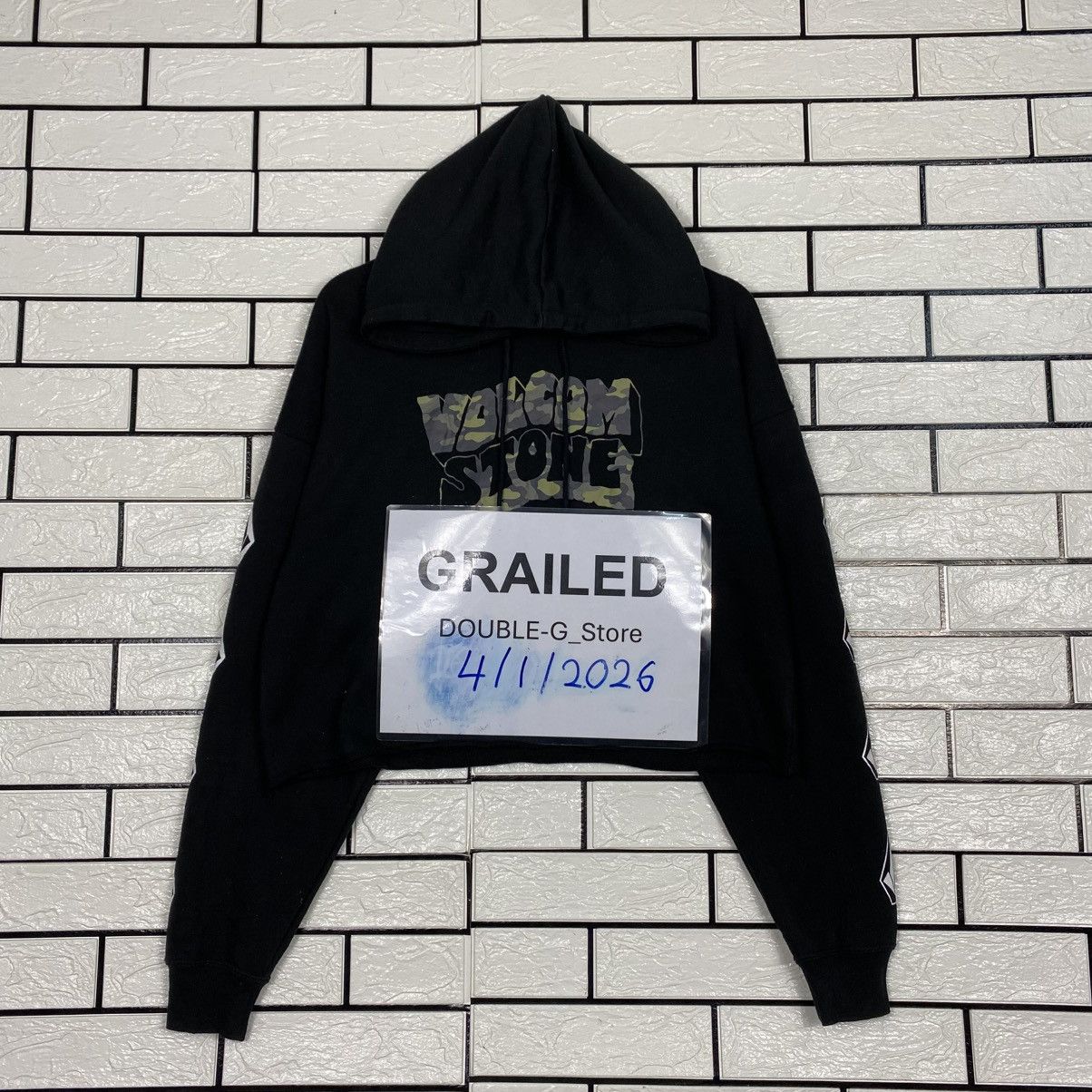 Japanese Brand 📌Cropped Striped Biker Hoodie Sweatshirt Volcom Big Logo Size US M / EU 48-50 / 2 - 1 Thumbnail