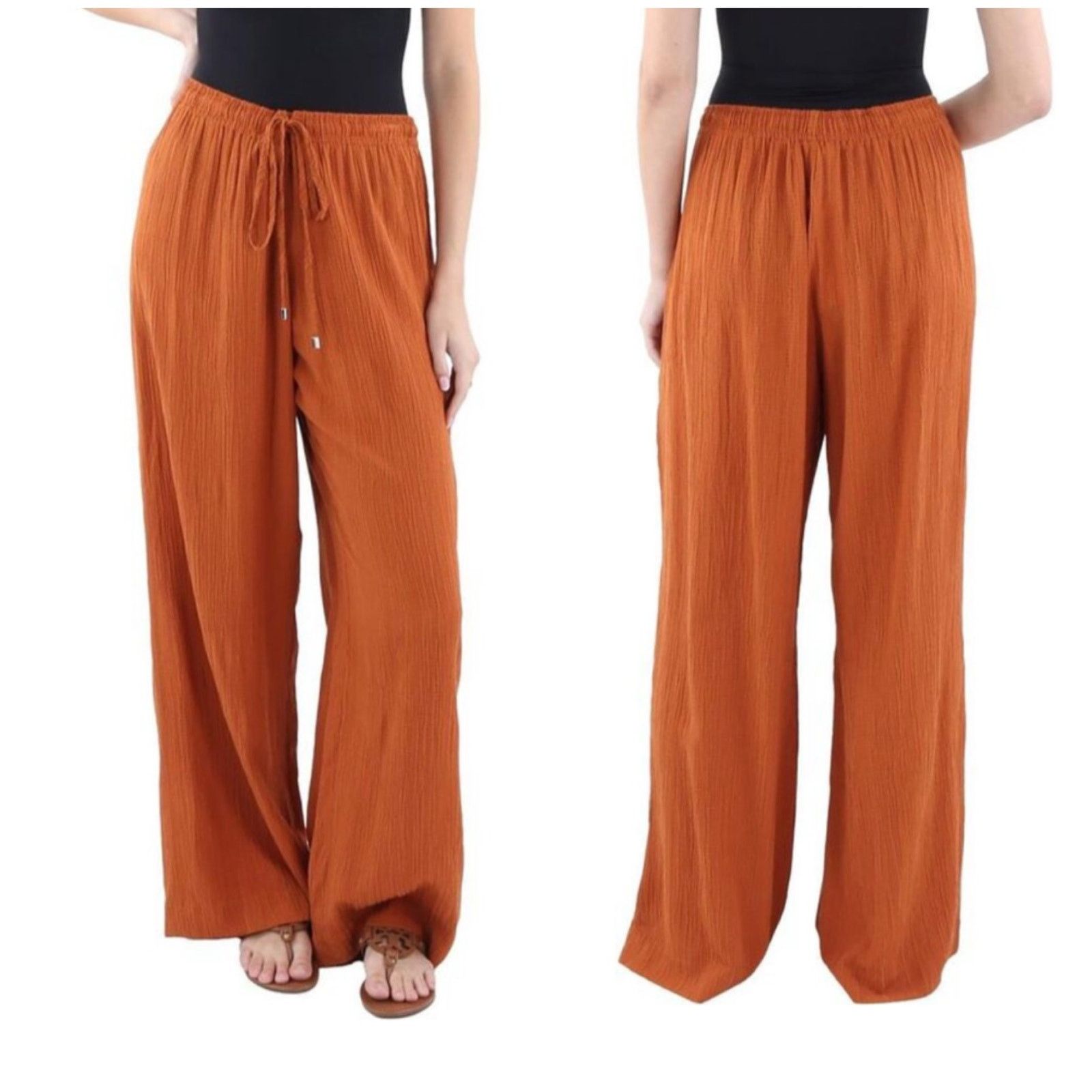 Calvin Klein Calvin Klein crinkle drawstring wide leg pants NWT size XL Size 38" / US 16 / IT 52 - 2 Thumbnail