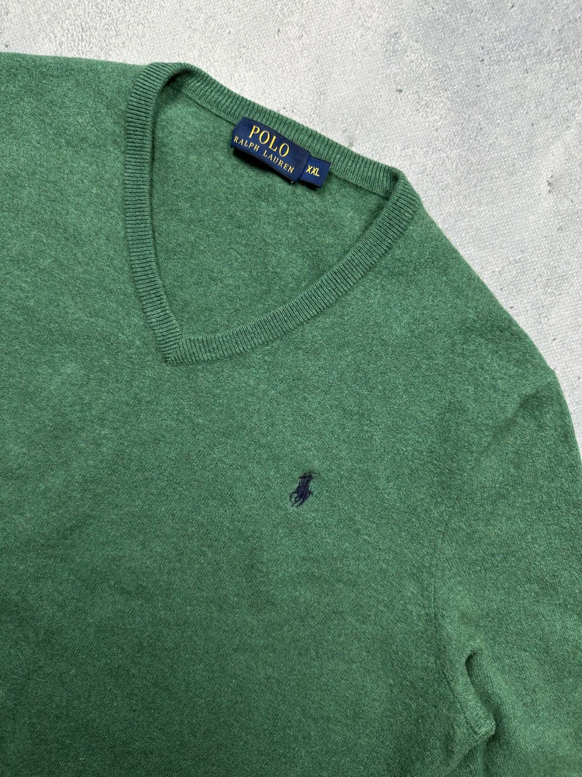 Polo Ralph Lauren Vintage Polo Ralph Lauren Merino Wool Green Sweater V-Neck Size US S / EU 44-46 / 1 - 3 Thumbnail