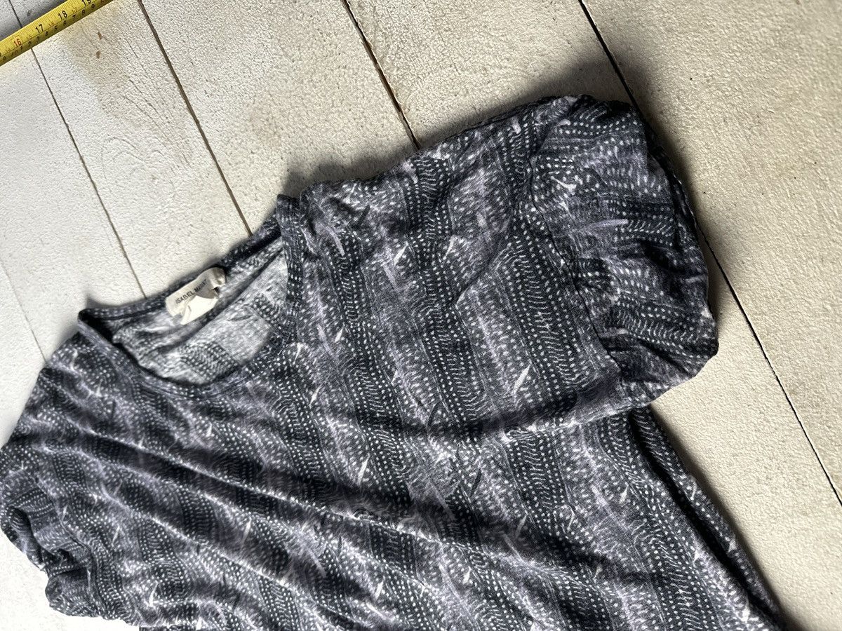 H&M × Isabel Marant 🚨Isabel Marant Striped Distress Ripped Fuzzy tee OPIUM Size XS / US 0-2 / IT 36-38 - 2 Thumbnail