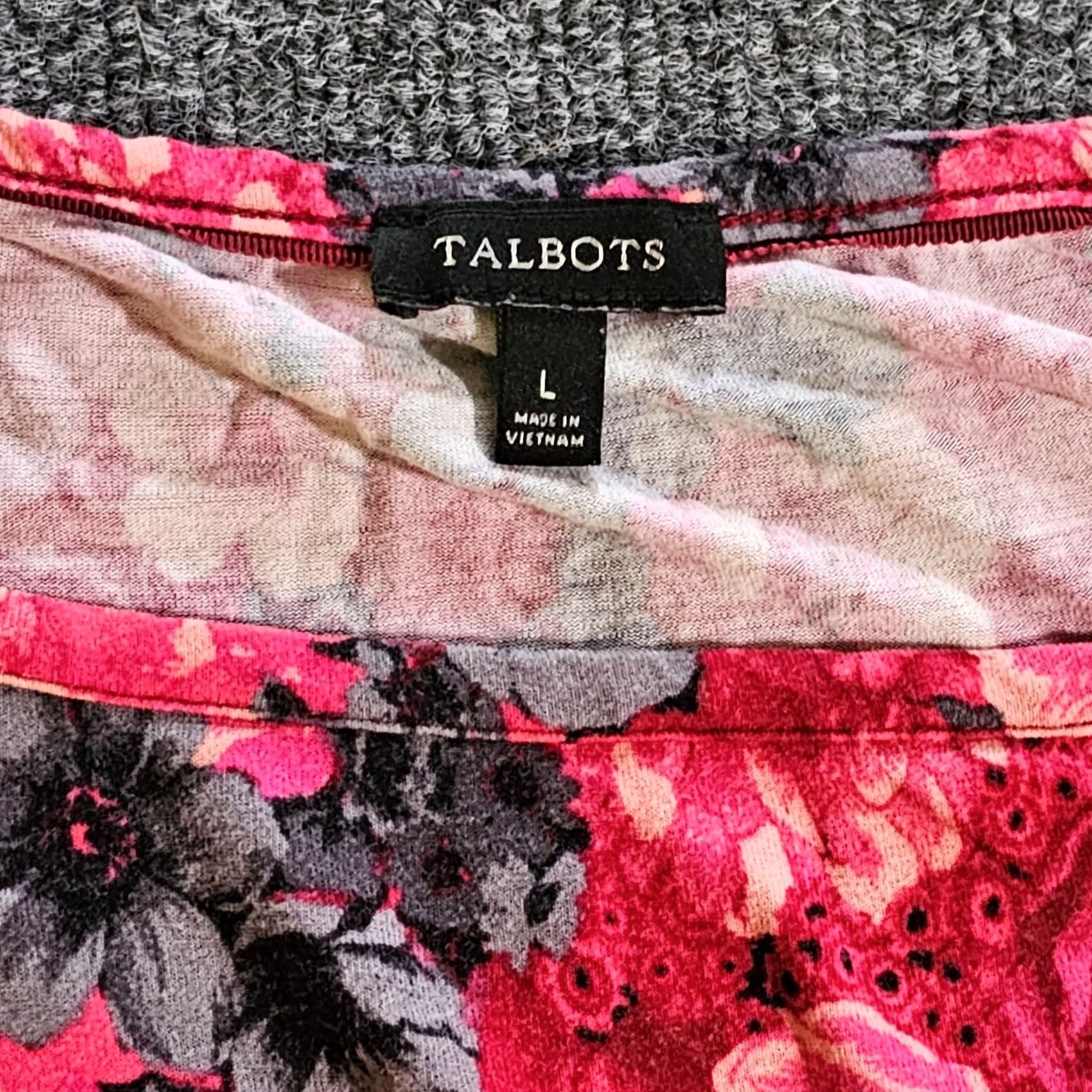 Talbots Talbots Red Short Sleeve Top Women Large Petite Casual Basic Knit Size L / US 10 / IT 46 - 3 Thumbnail