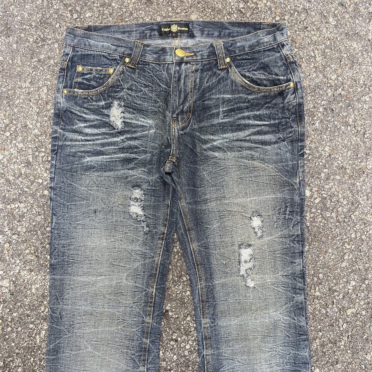 If Six Was Nine Flare Jeans Lowbox Low Rise Distressed Denim Faded Boot Cut Size US 31 - 4 Thumbnail