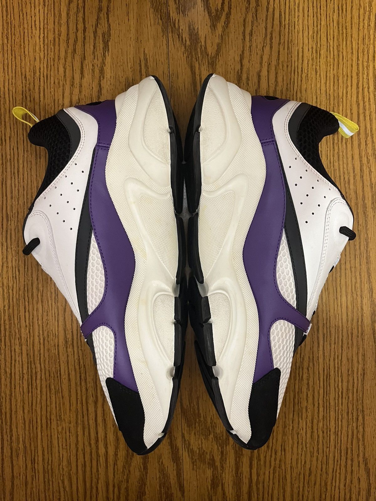 Dior Dior B22 Sneaker Purple/Yellow Size US 12 / EU 45 - 4 Thumbnail