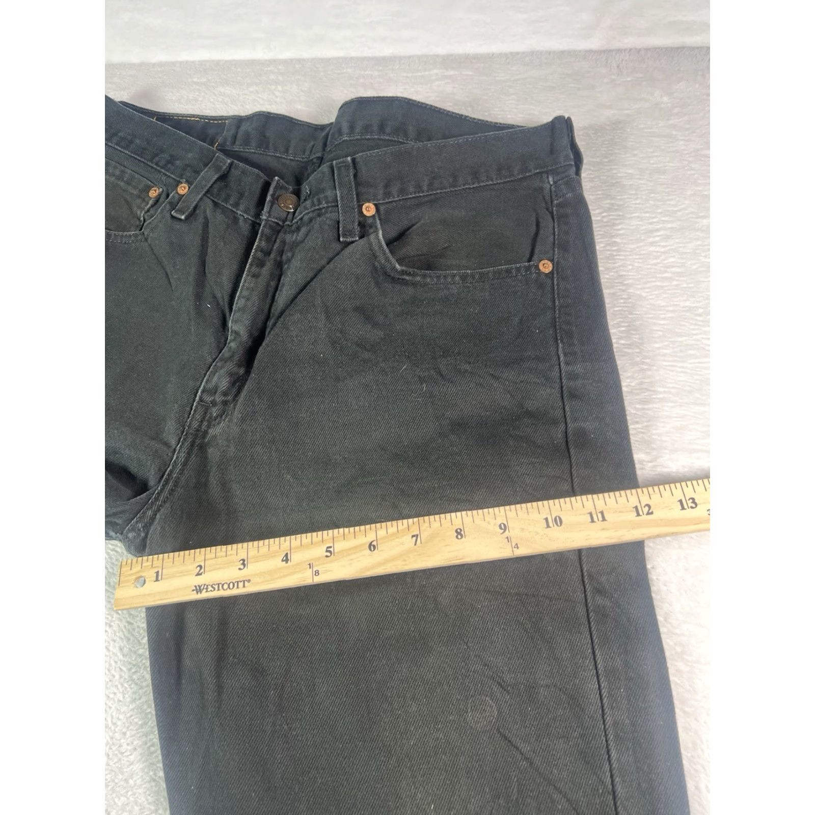 Levi's VINTAGE Levi's 751 Jeans Mens 34x32 Black Regular Fit Straight Leg Denim Workwear Size US 34 / EU 50 - 6 Thumbnail