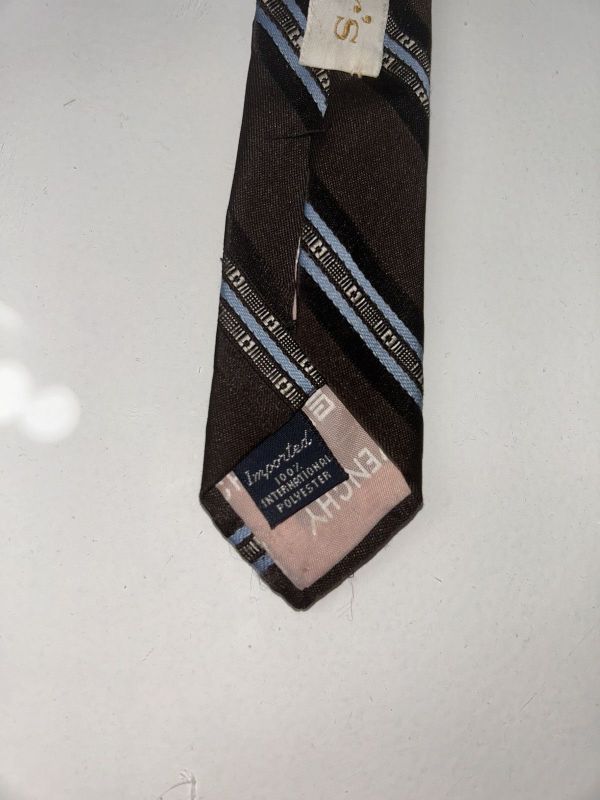 Givenchy Givenchy Brown and Blue Striped Neck Tie Size ONE SIZE - 6 Thumbnail