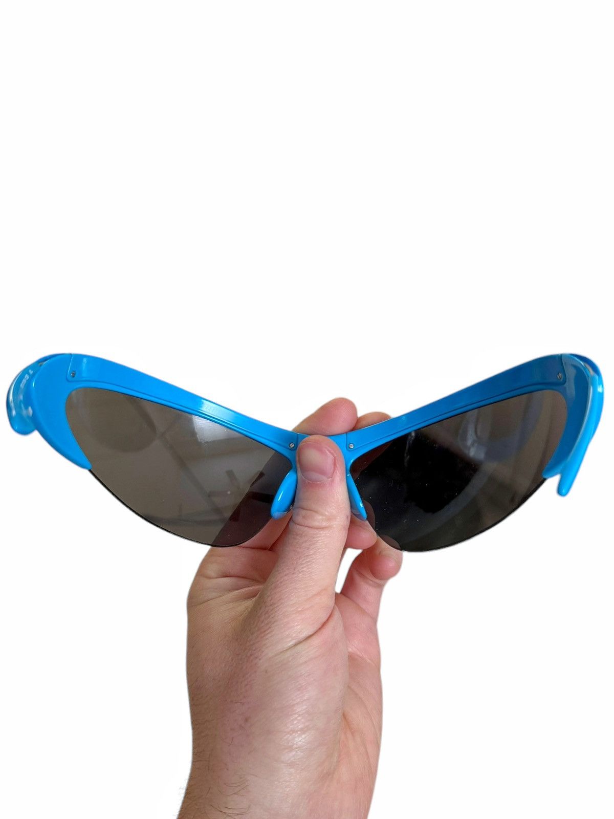 Balenciaga Blue Wire Cat-Eye Sunglasses
