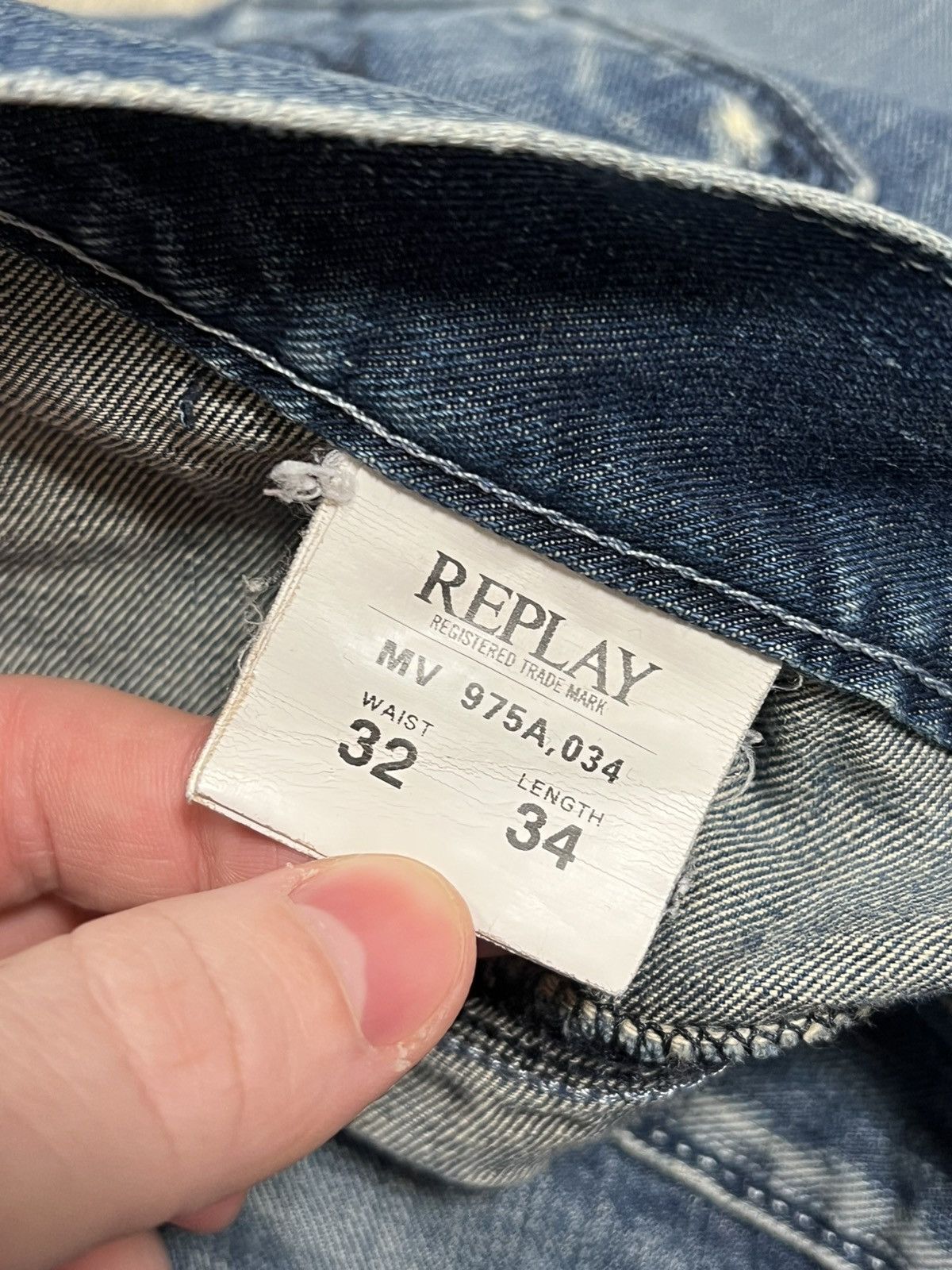 Replay Vintage Y2K REPLAY jeans minimal denim trousers 1990s Size US 32 / EU 48 - 9 Thumbnail