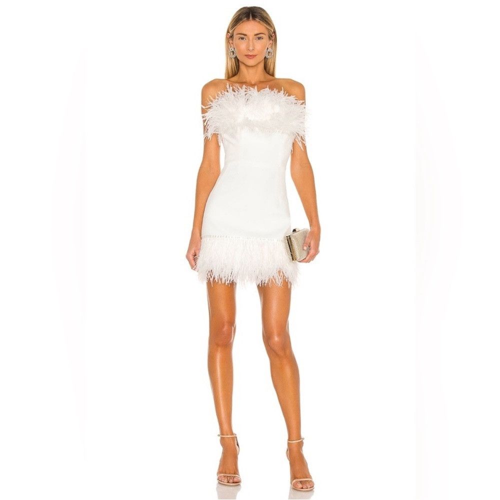 Bronx and Banco Bronx and Banco Lola Feather Mini Dress US 8 Size S / US 4 / IT 40 - 3 Thumbnail