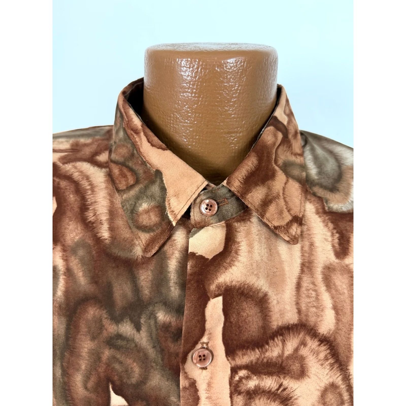 Vintage VINTAGE Alan Stuart Shirt Men XL Abstract Button-Up Silky Polyester USA Made Size US XL / EU 56 / 4 - 3 Thumbnail