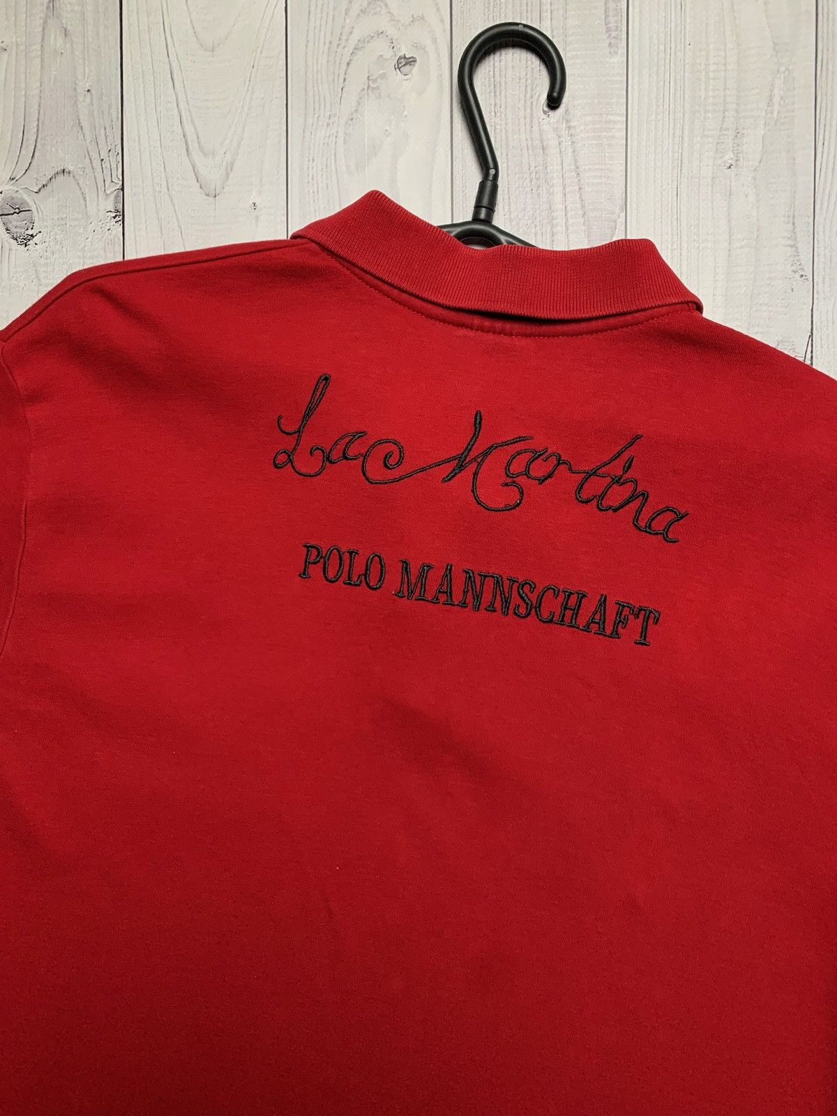 Vintage Vintage Porshe racing polo L A Martina size XL red logo Size US XL / EU 56 / 4 - 7 Thumbnail