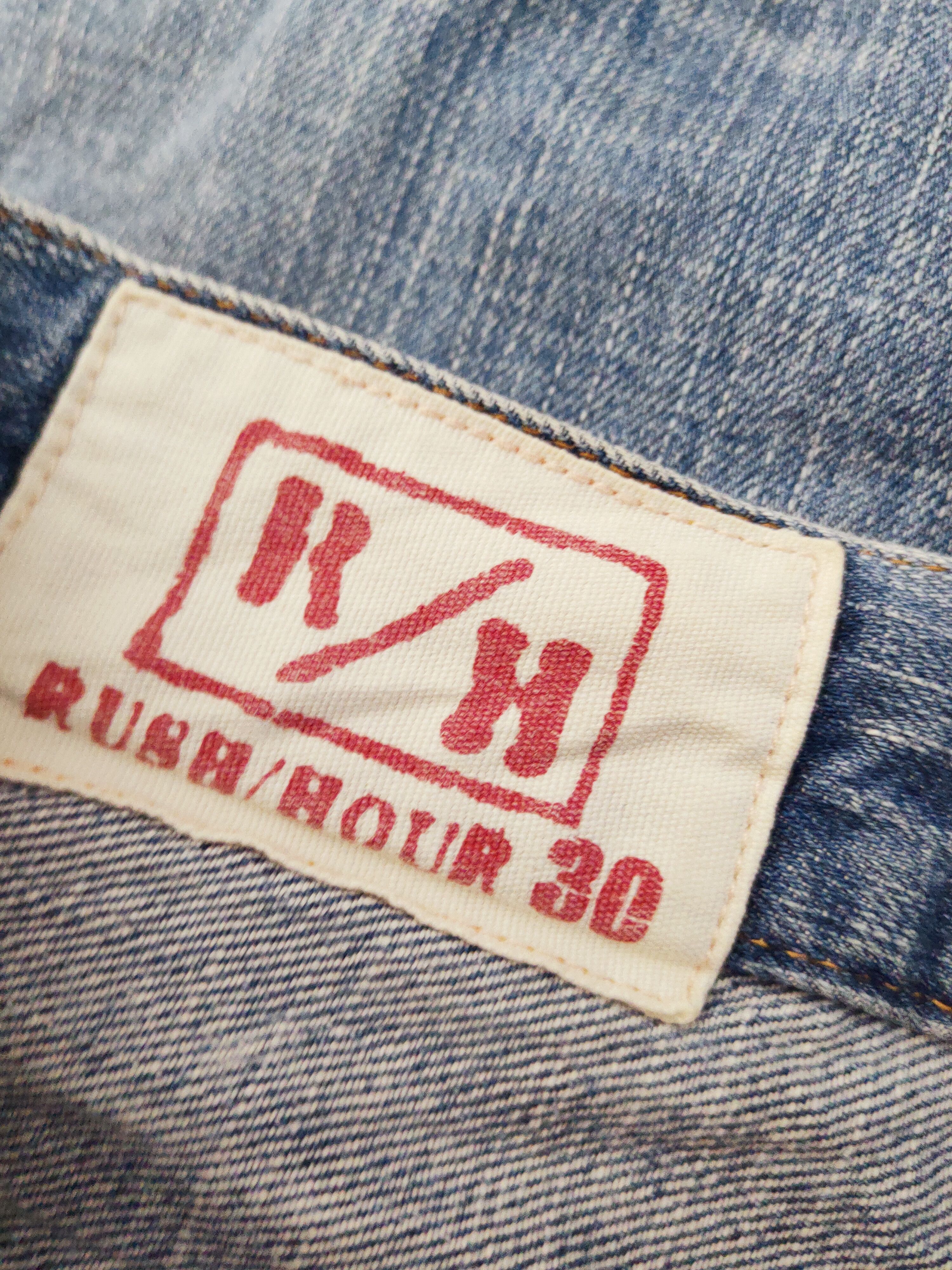 Japanese Brand × Vintage Rush Hour Blue Distressed Ripped Short Jeans Size US 33 - 16 Thumbnail