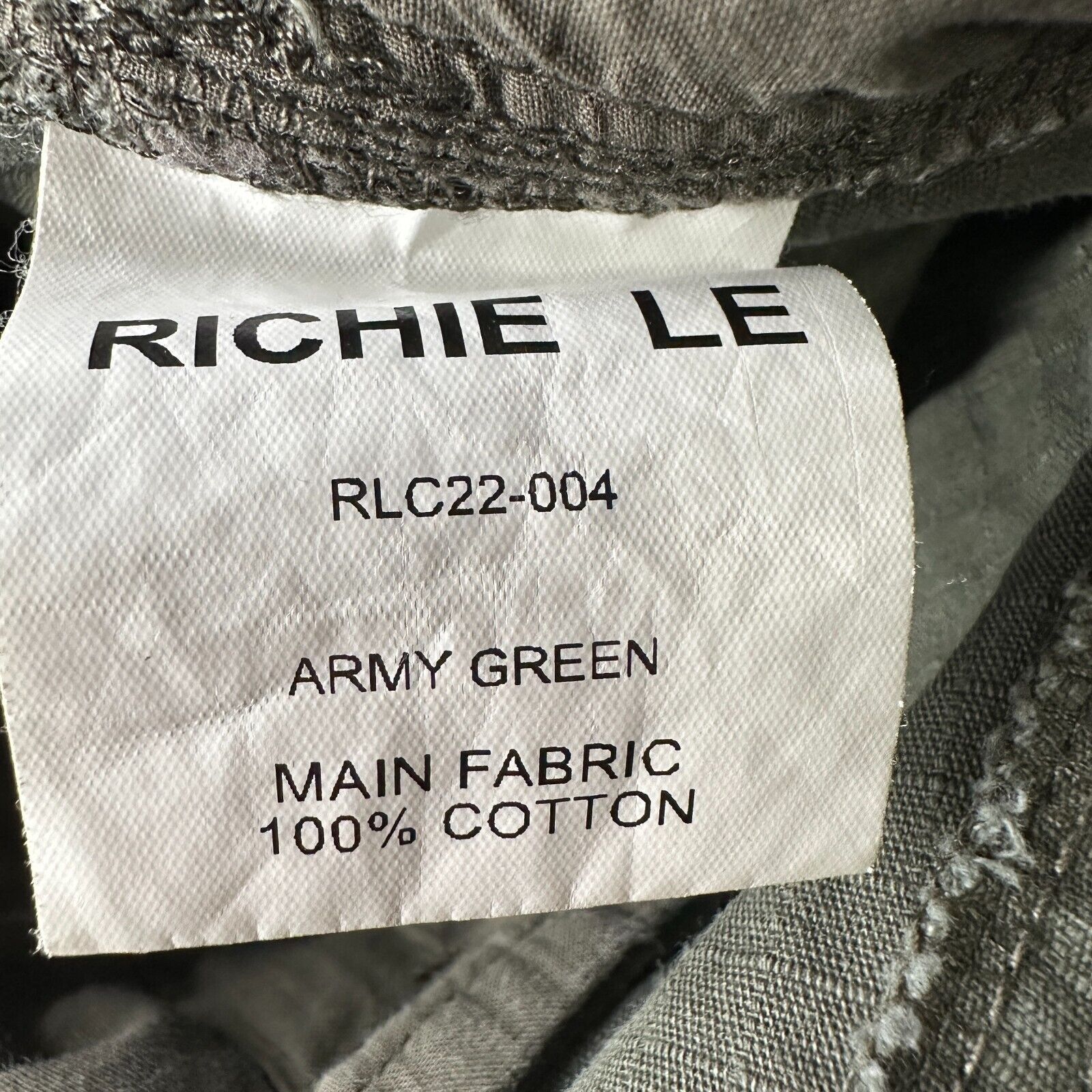 Richie Le Collection Richie Le Collection Cargo Pants Men’s Small Army Green Size US 30 / EU 46 - 5 Thumbnail