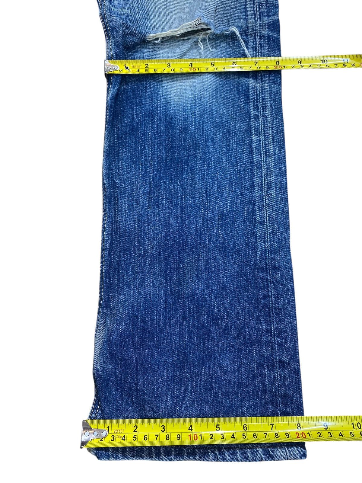 Edwin Edwin Whiskers Ripped Style Straight Cut Jeans Size US 32 / EU 48 - 11 Thumbnail